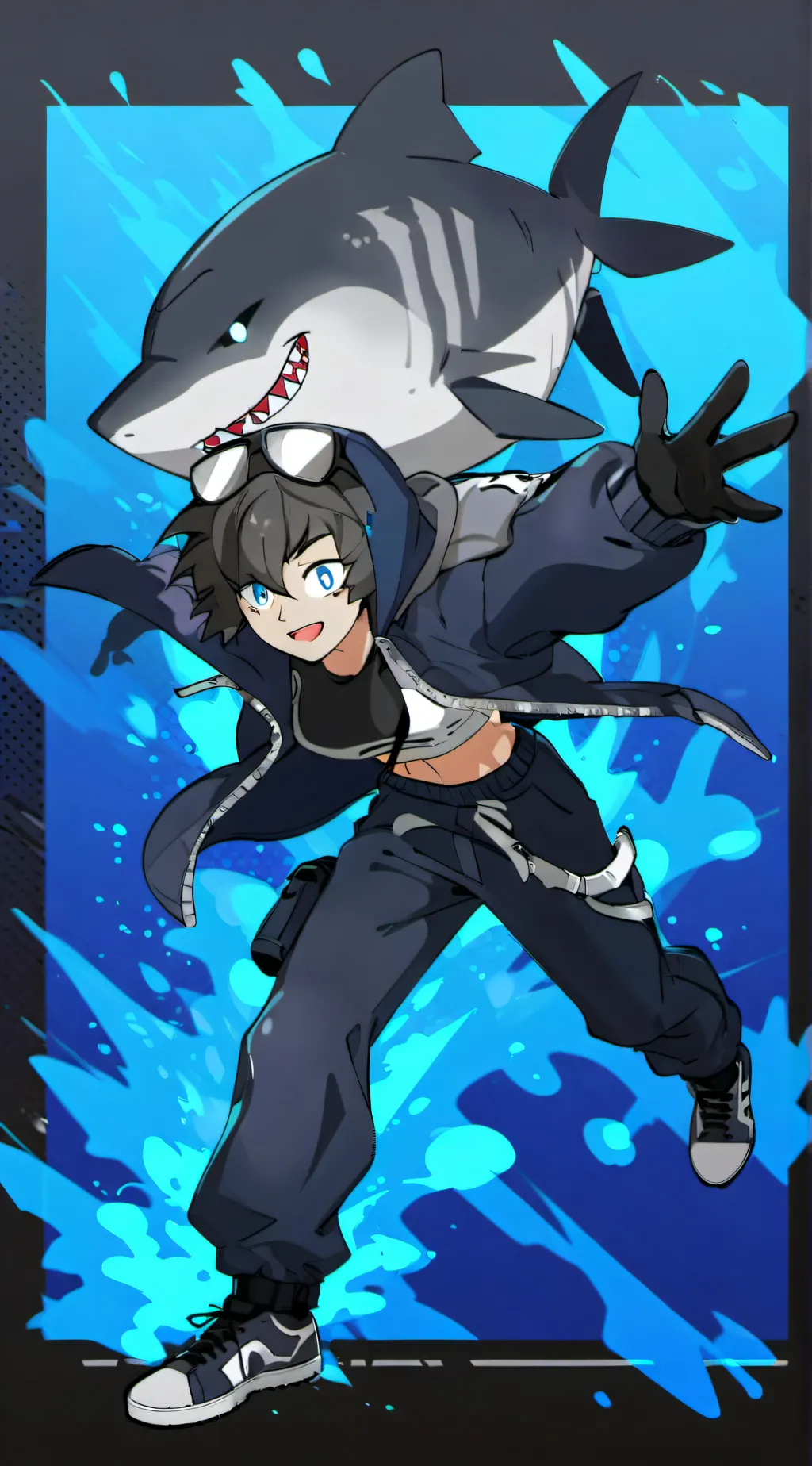 ai character: Sharky background