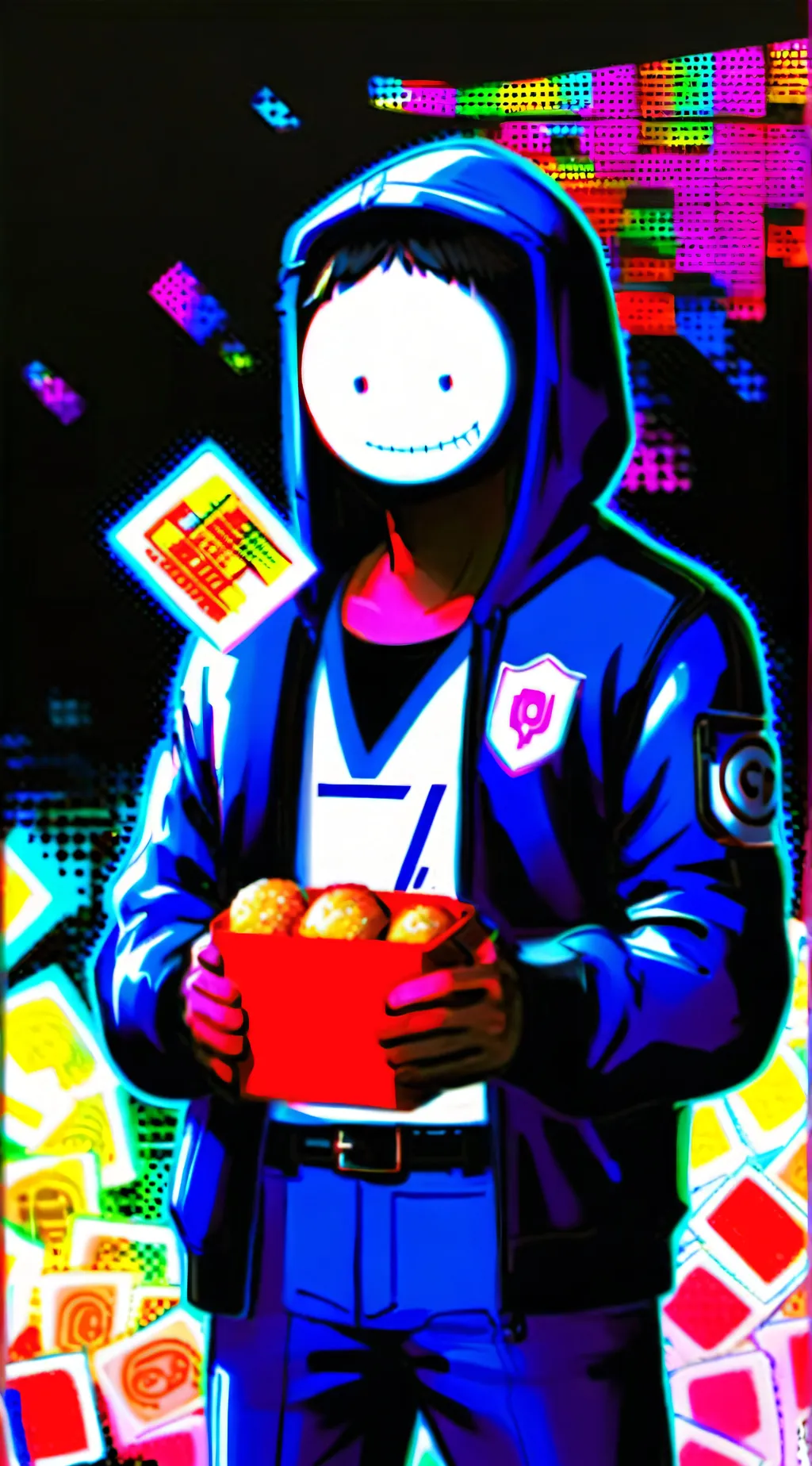ai character: sans mixed dream background
