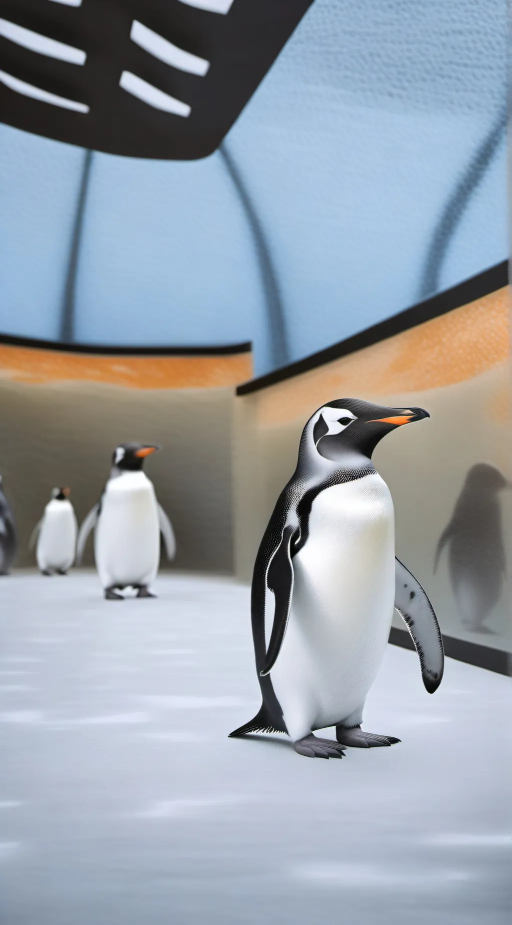 ai character: CUTE PENGUIN background