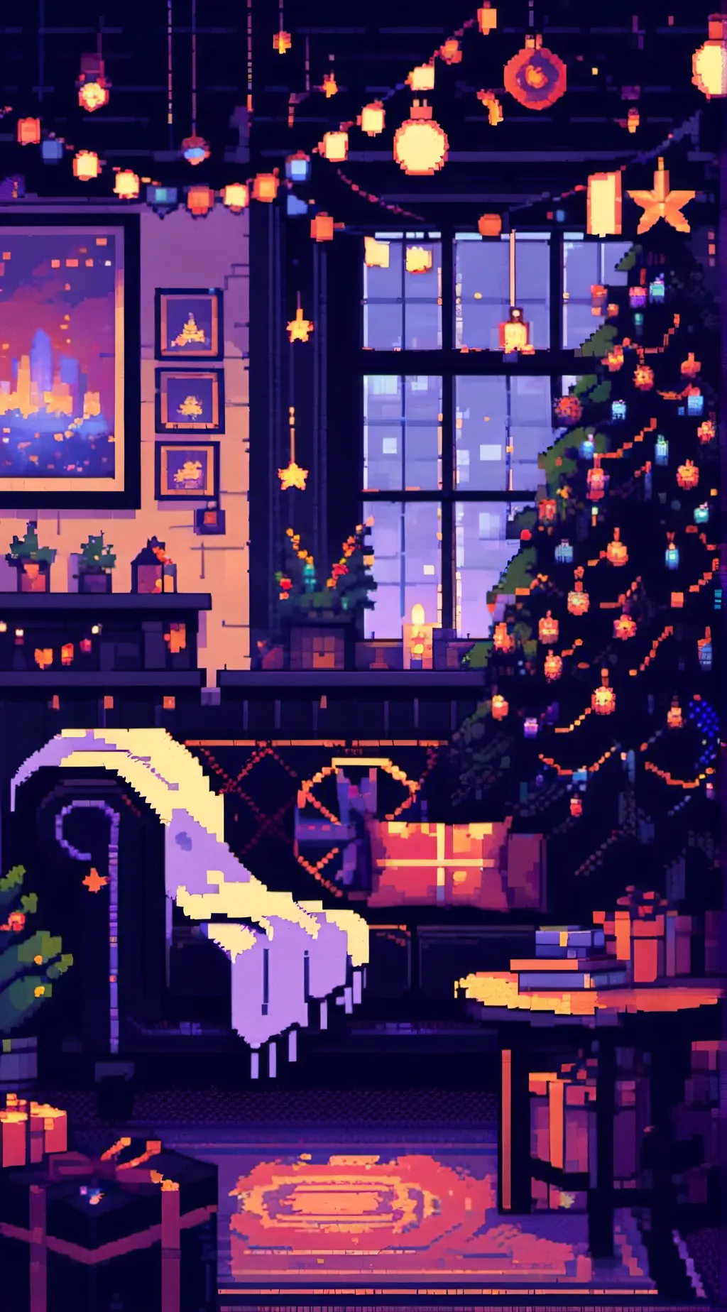 ai character: TOH Christmas background