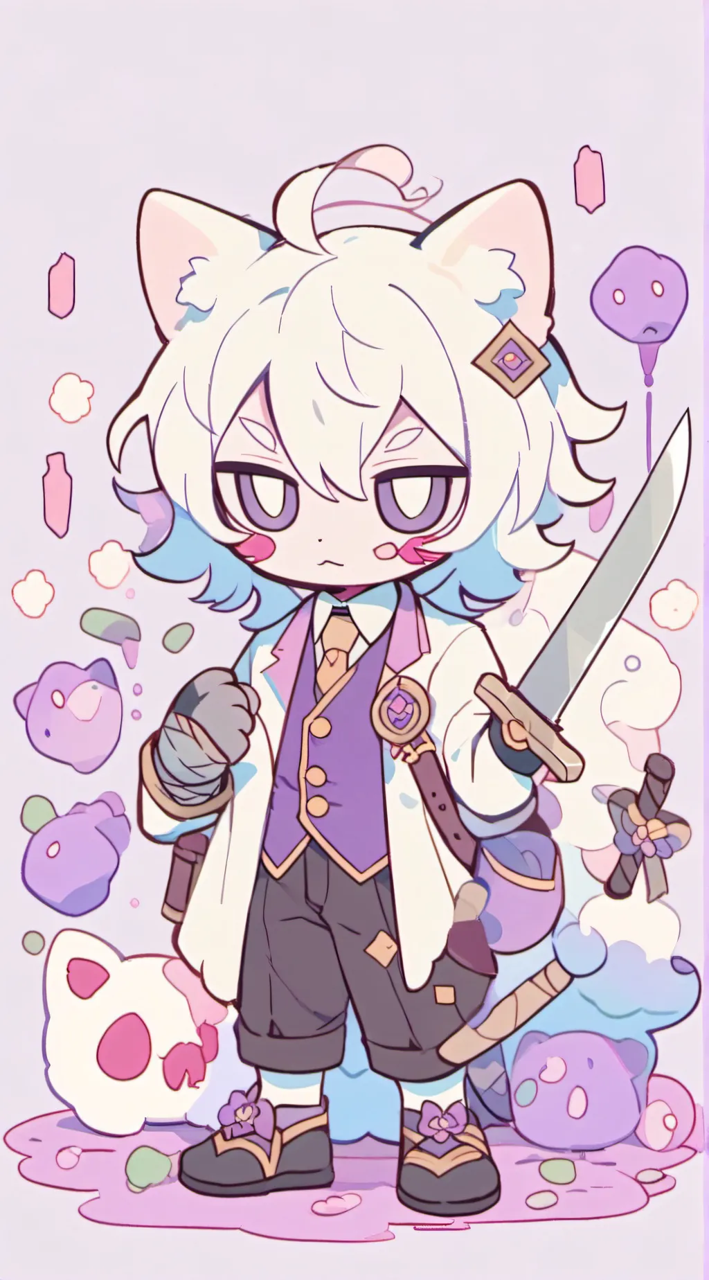 ai character: catnap background