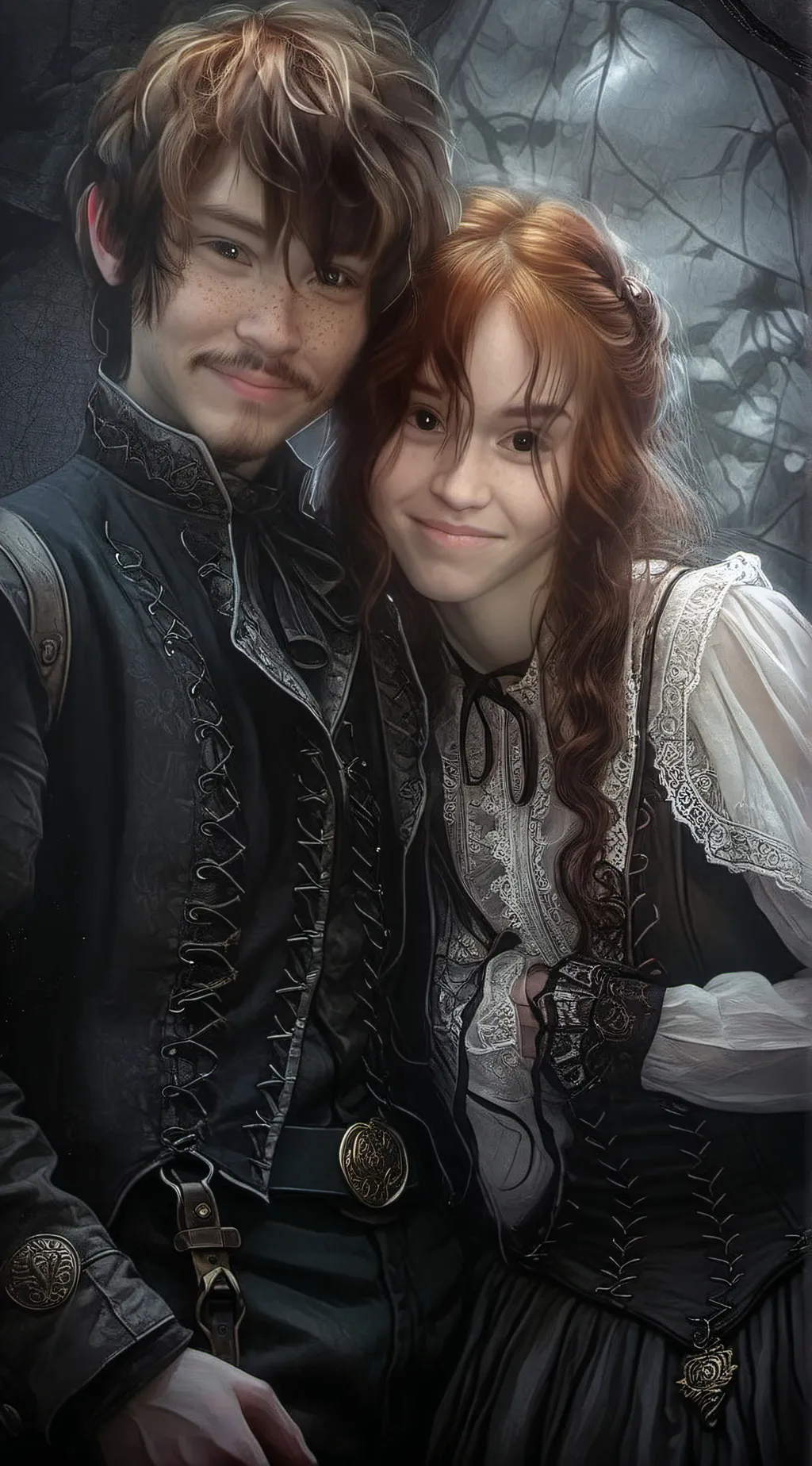 ai character: Cameron and Sarah  background