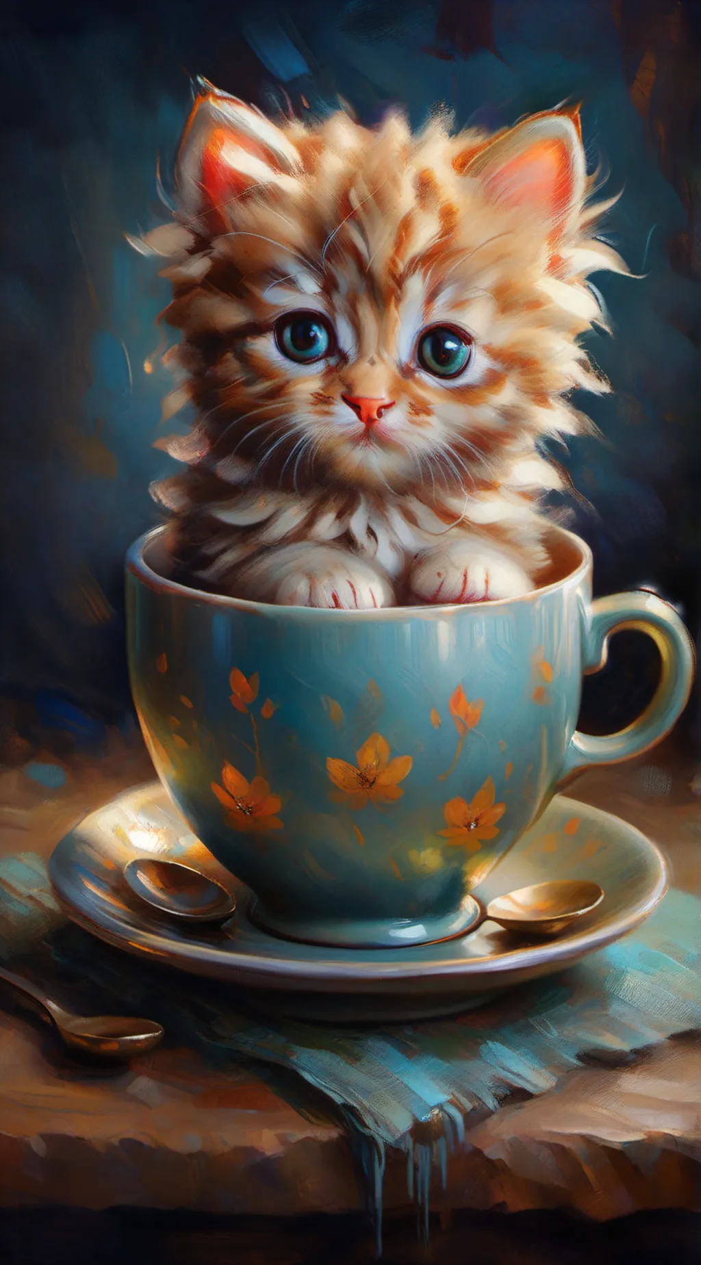 ai character: cute kitty background