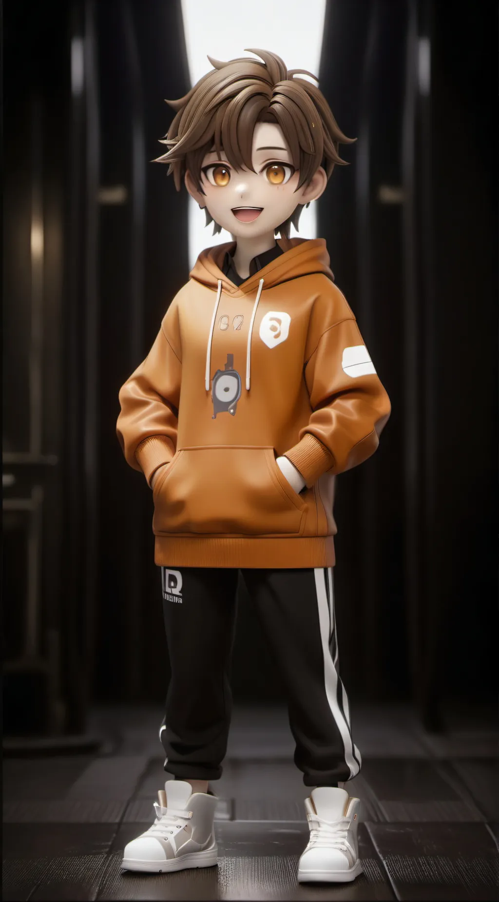 ai character: Glitch background