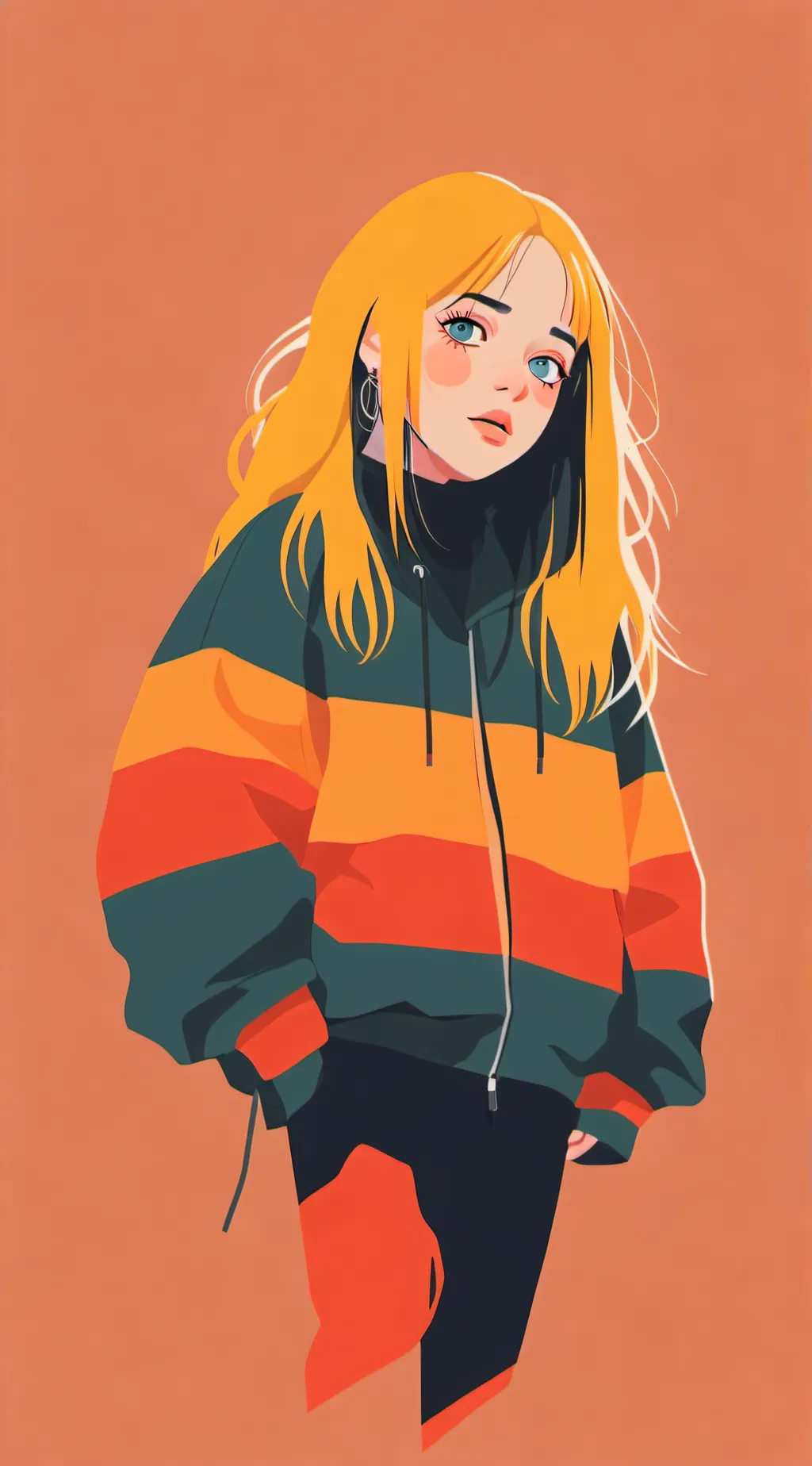 ai character: Billie eilish background