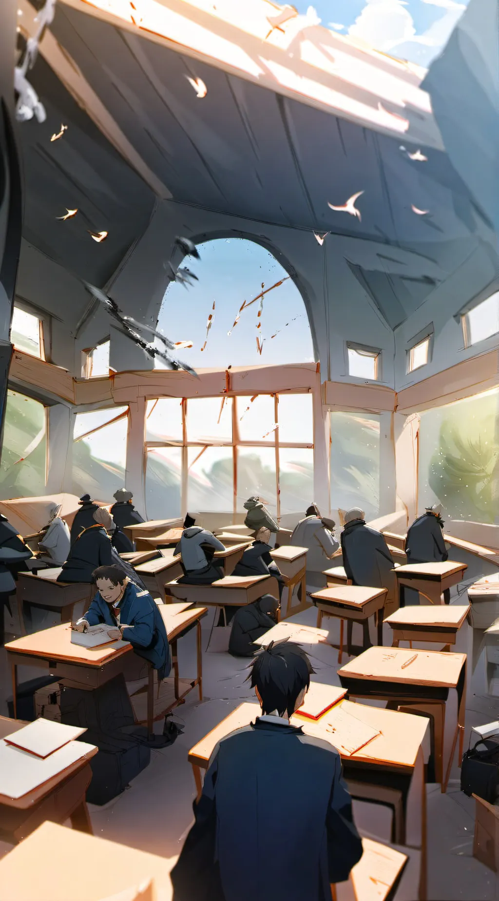 ai character: new school  background