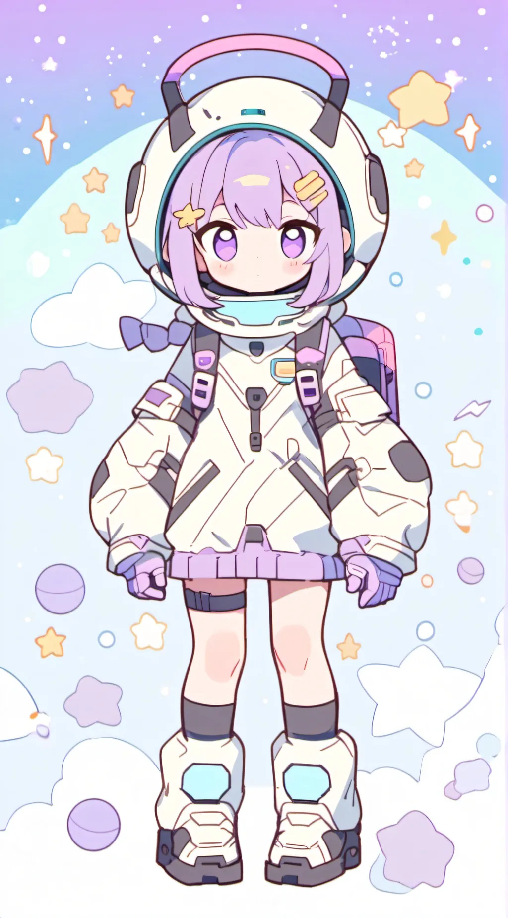 ai character: Elizabeth (Purple) background