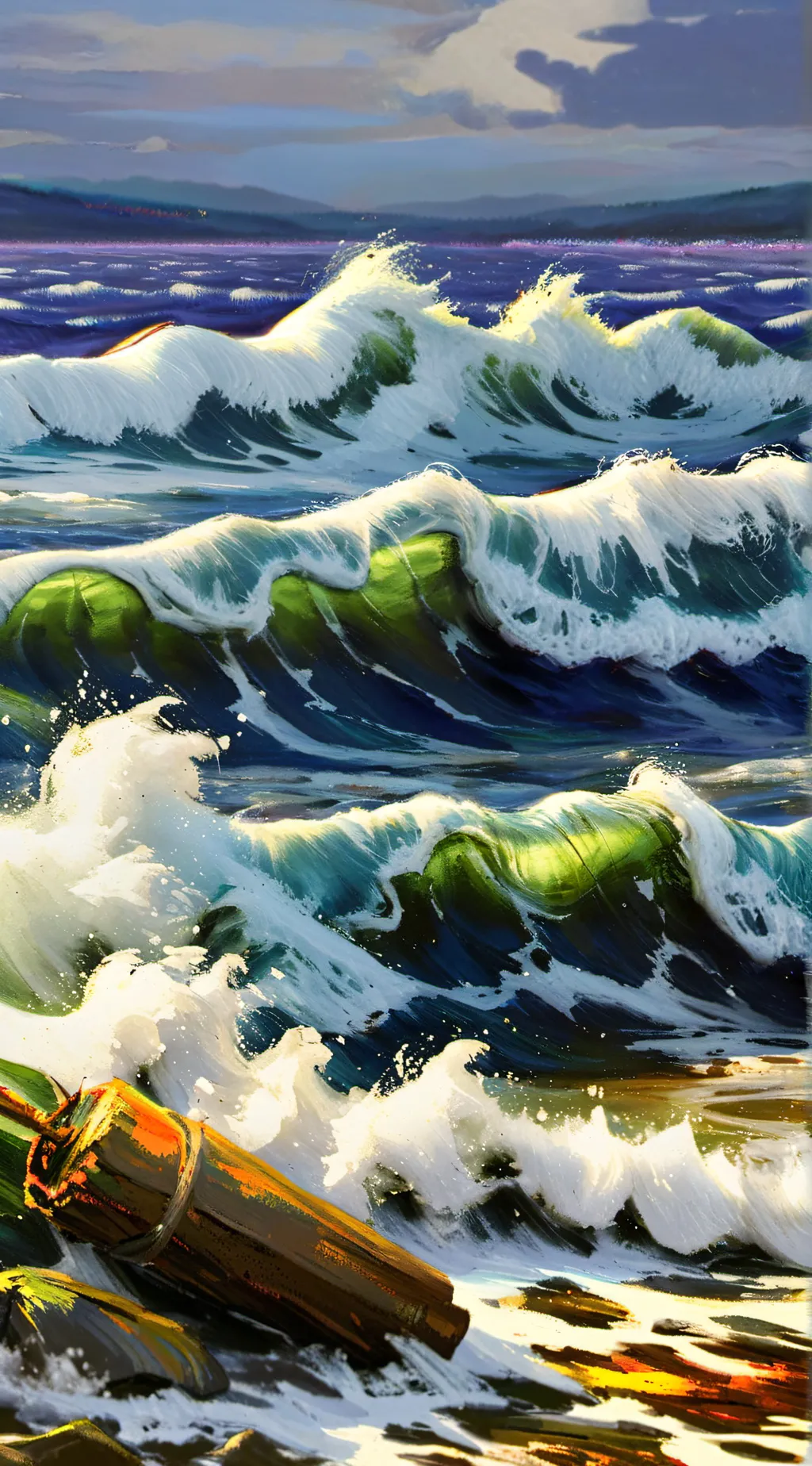 ai character: Tsunami  background