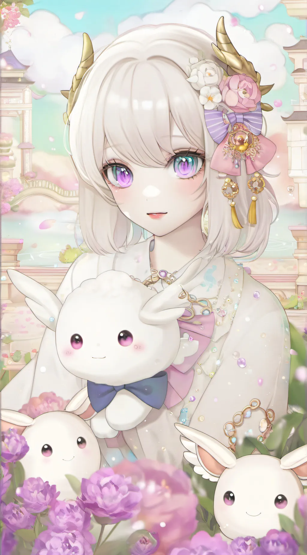 ai character: lavender background