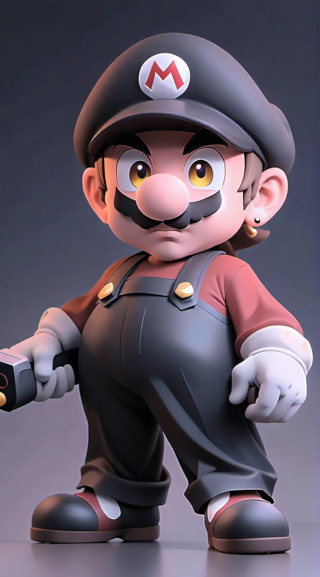 ai character: ᗰᗩᖇIO background