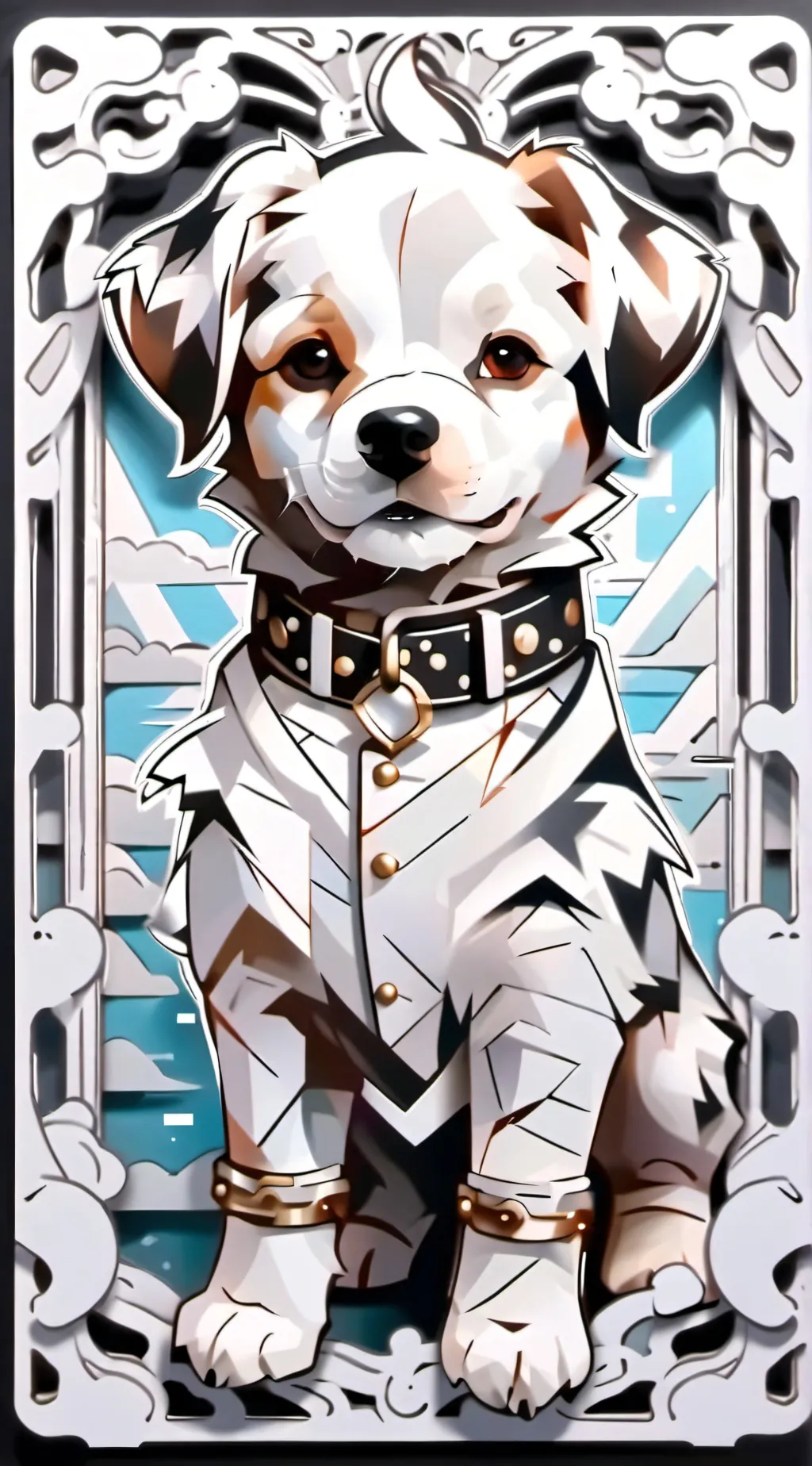 ai character: angel puppy background