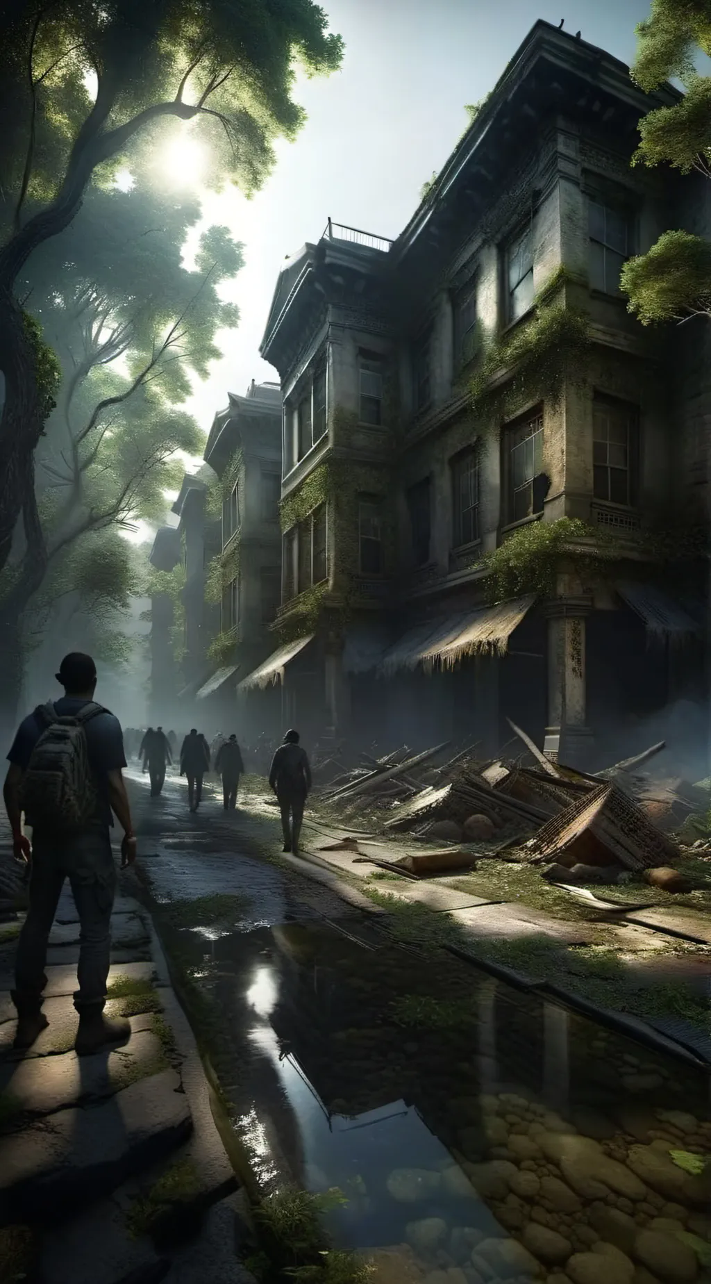 ai character: Zombie apocalypse  background