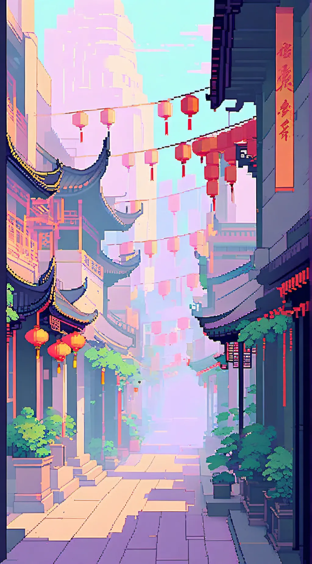 ai character: China town background
