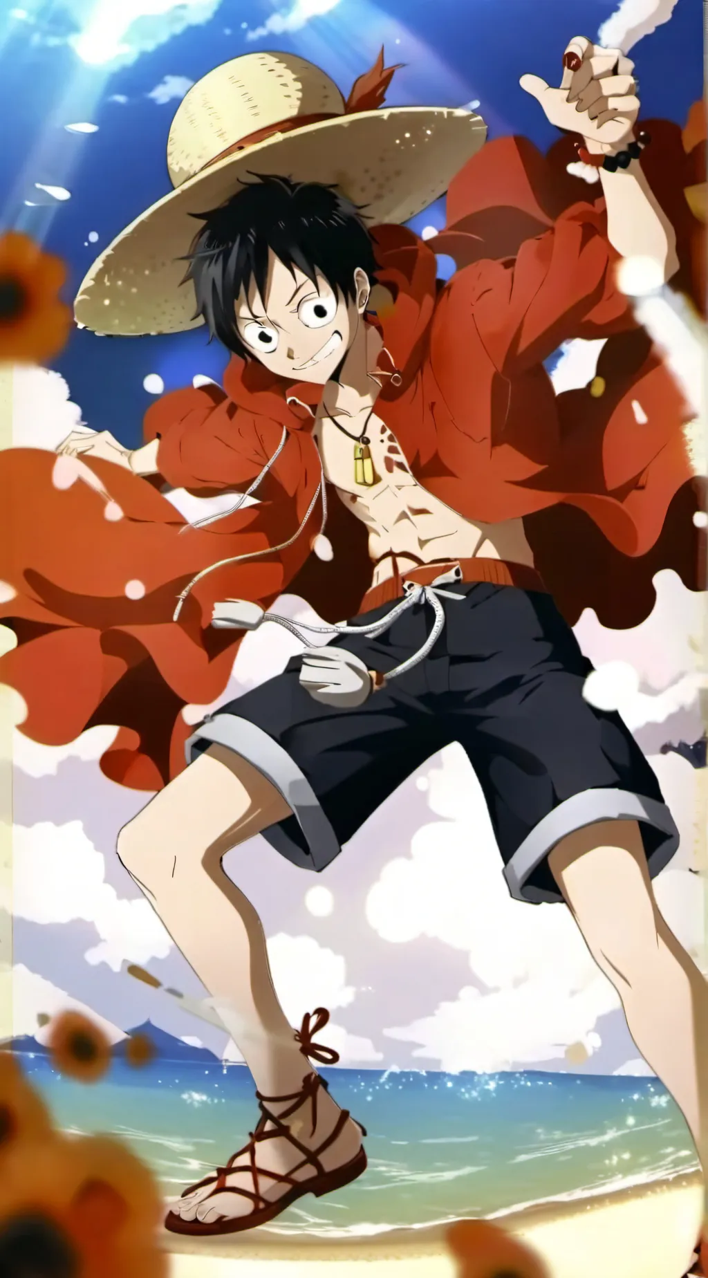 ai character: luffy background