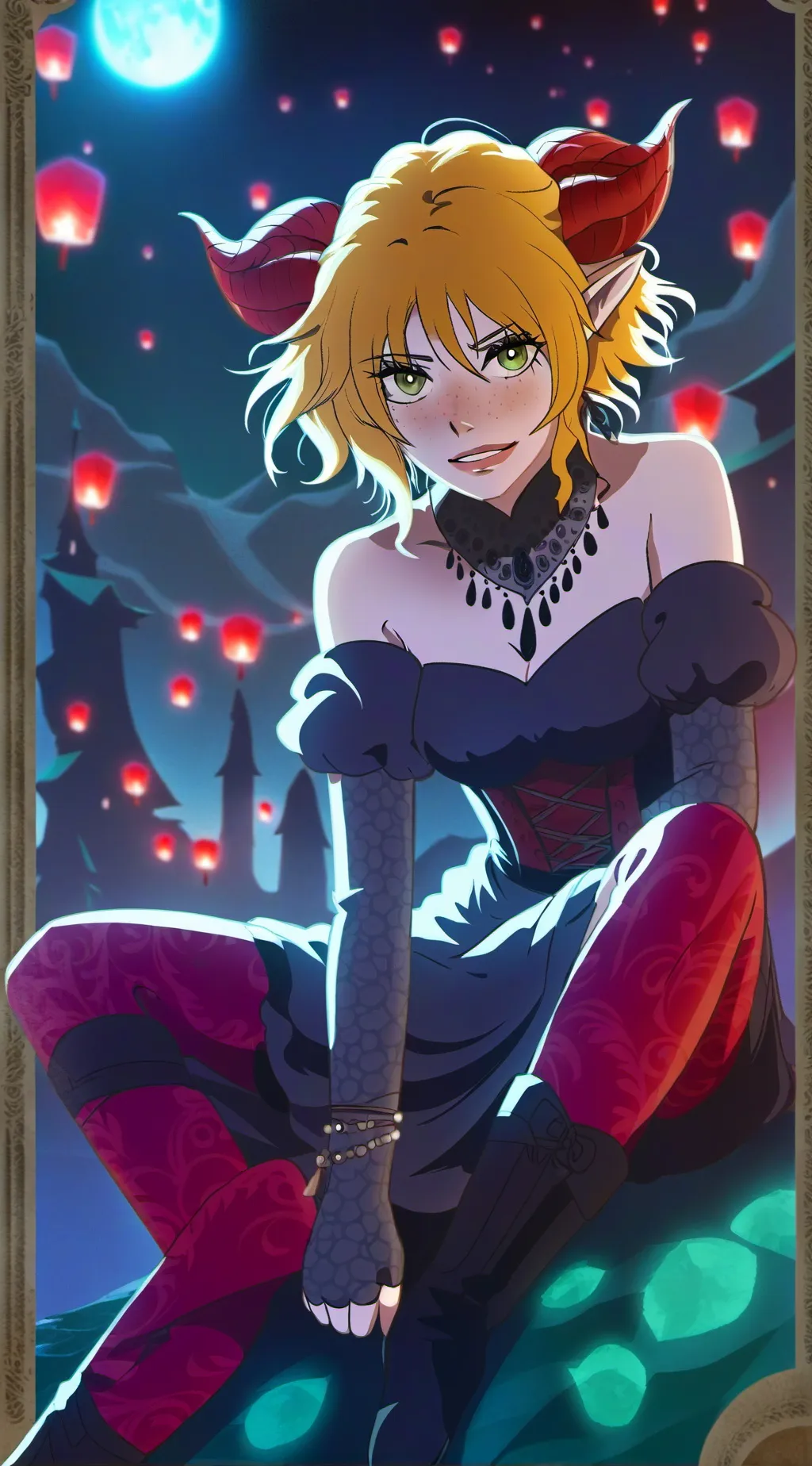 ai character: Blossom background