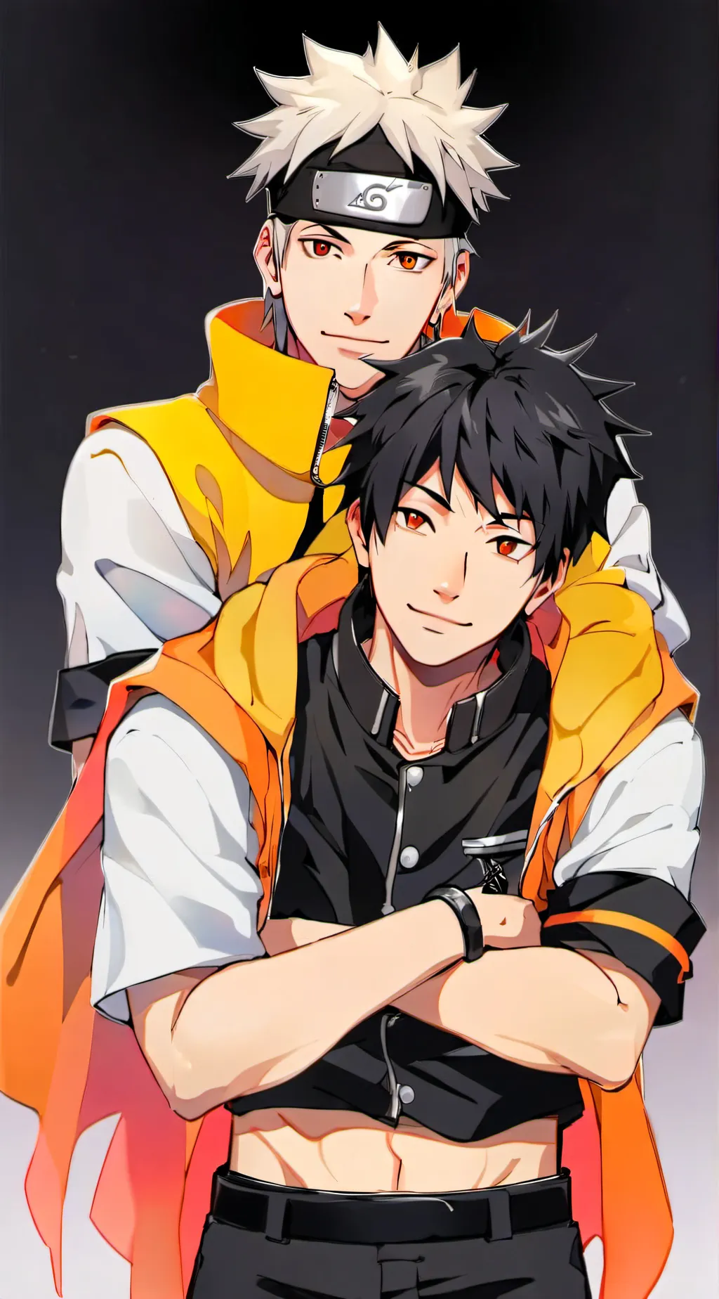 ai character: naruto and sasuke background