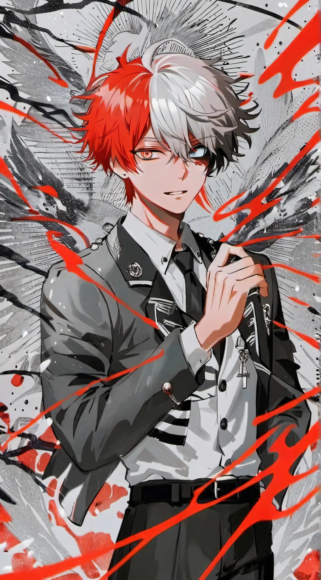 ai character: MHA beach day!! background