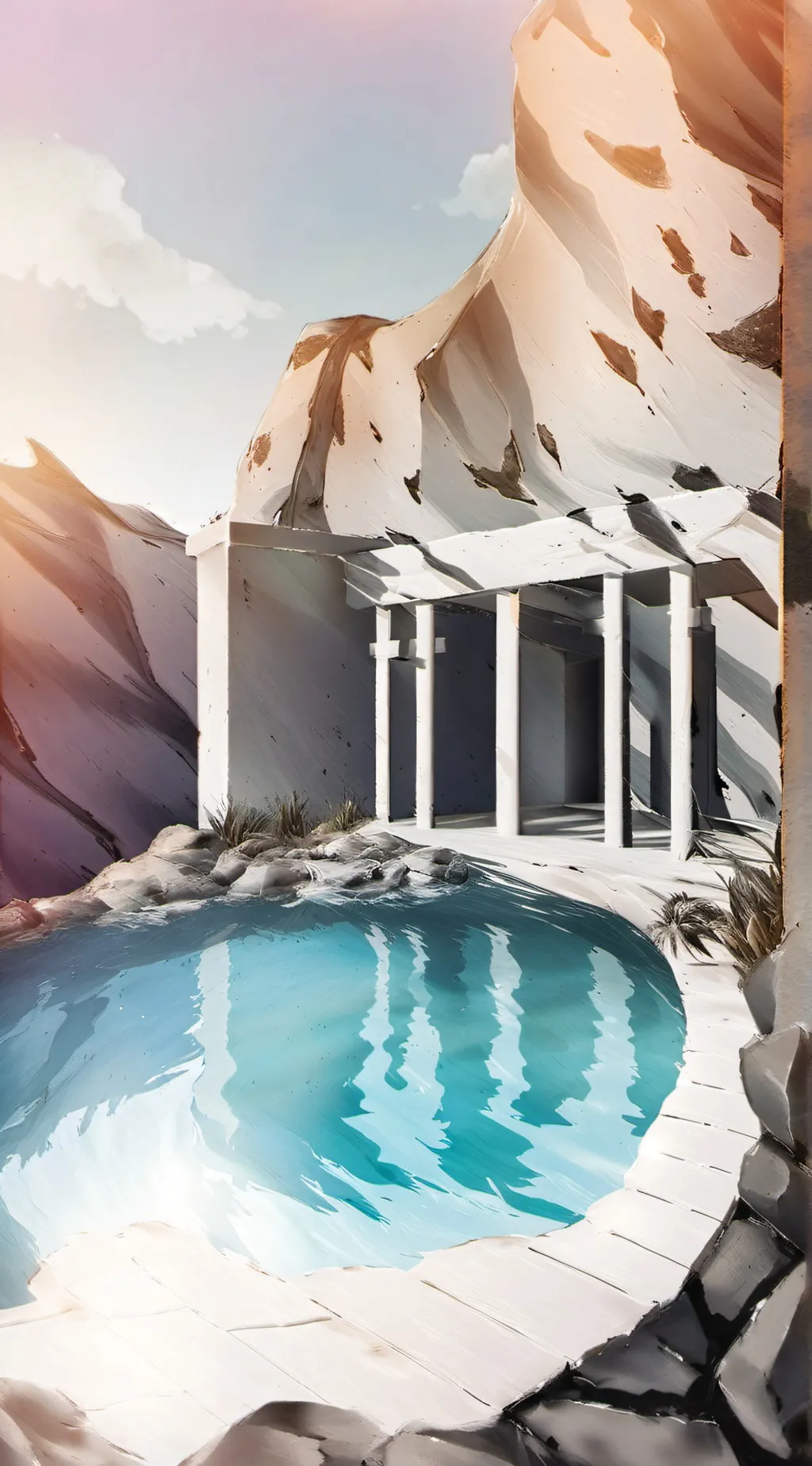 ai character: MHA SWIM PARTY background