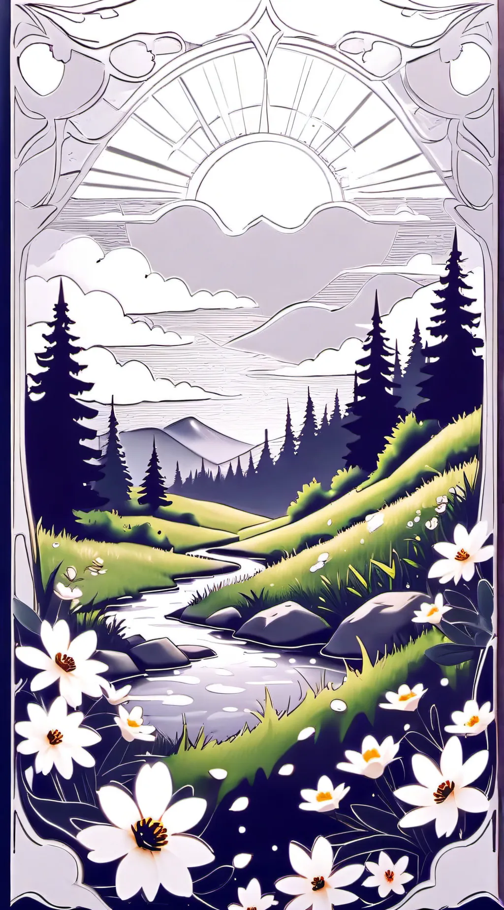 ai character: Grass background