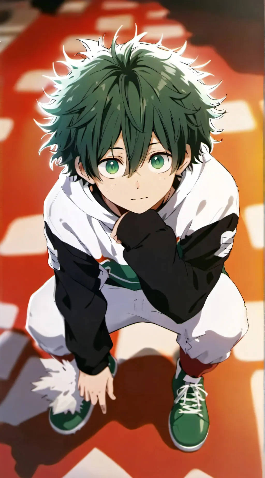 ai character: Deku  background