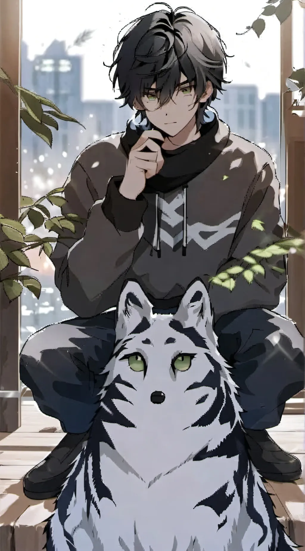 ai character: Focus  background