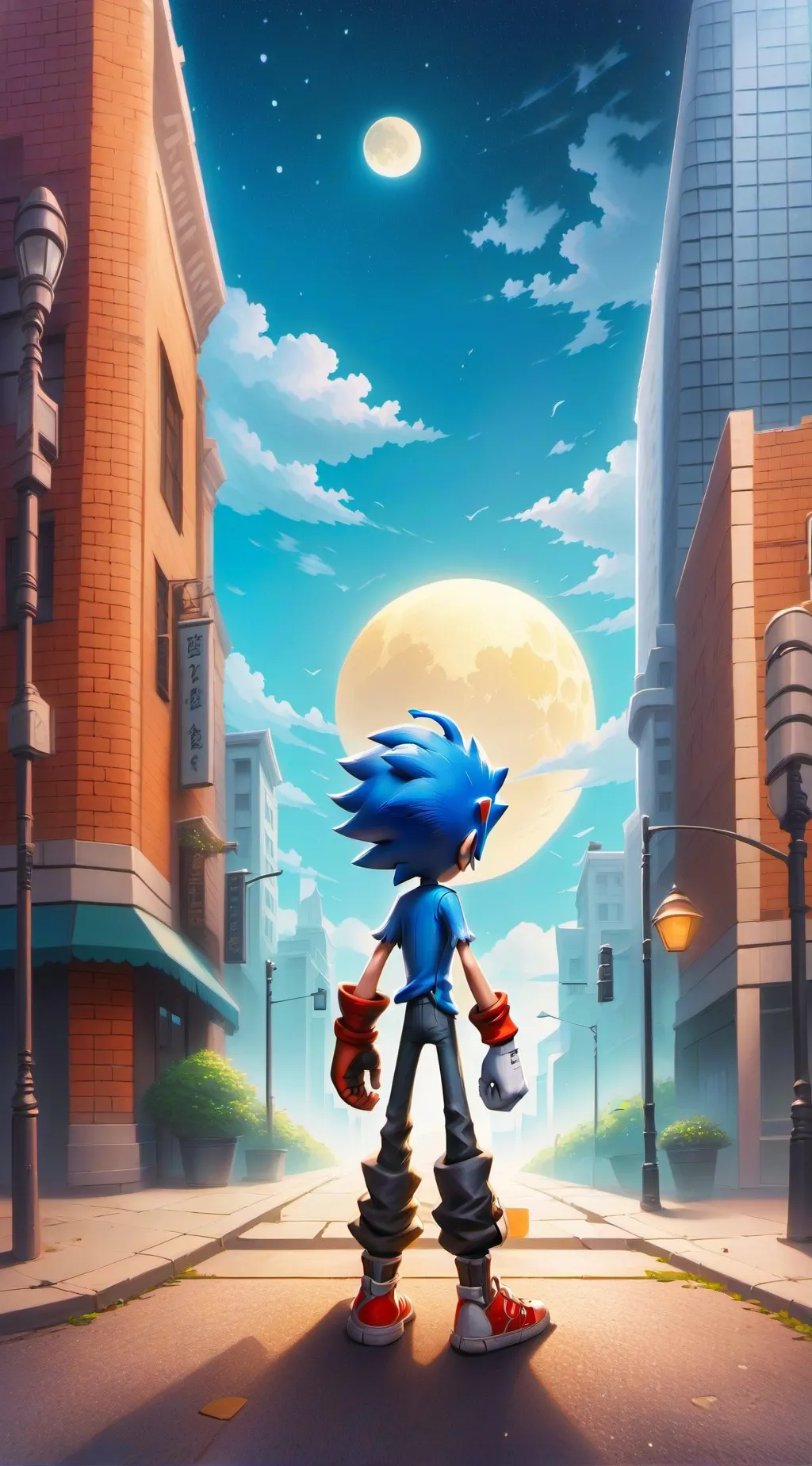 ai character: Sonic! background