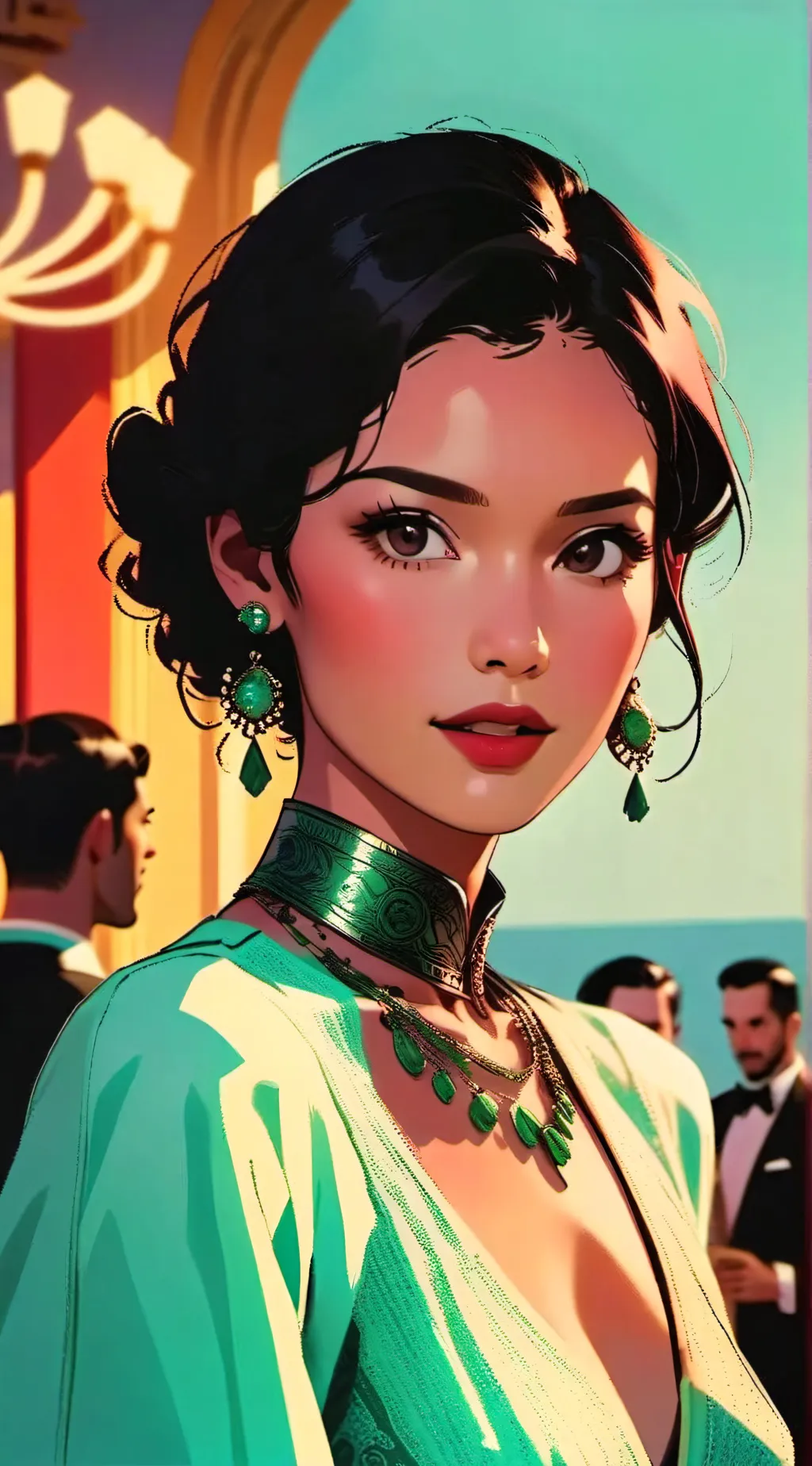 ai character: Amelia Guinness  background