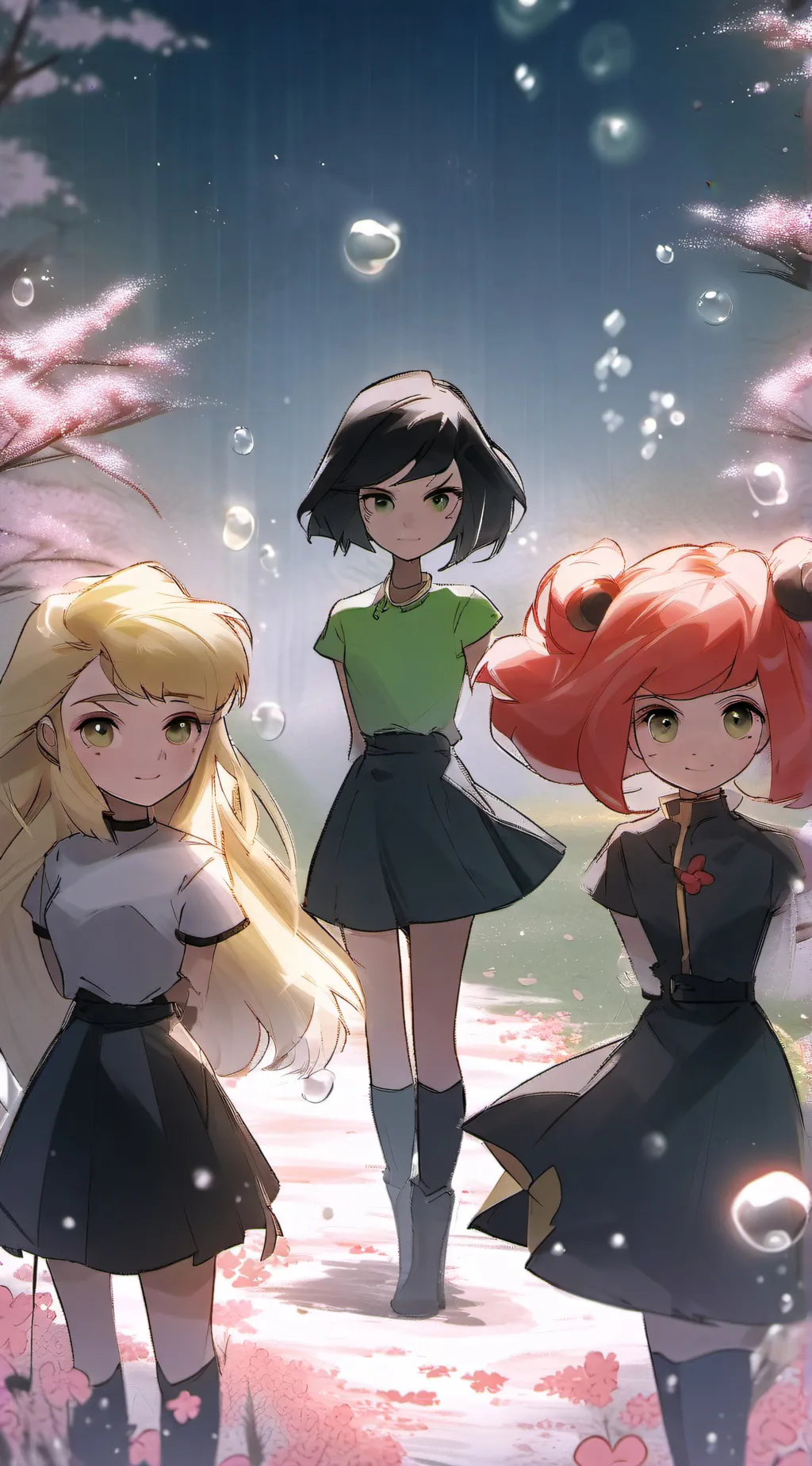 ai character: Powerpuff Girls background