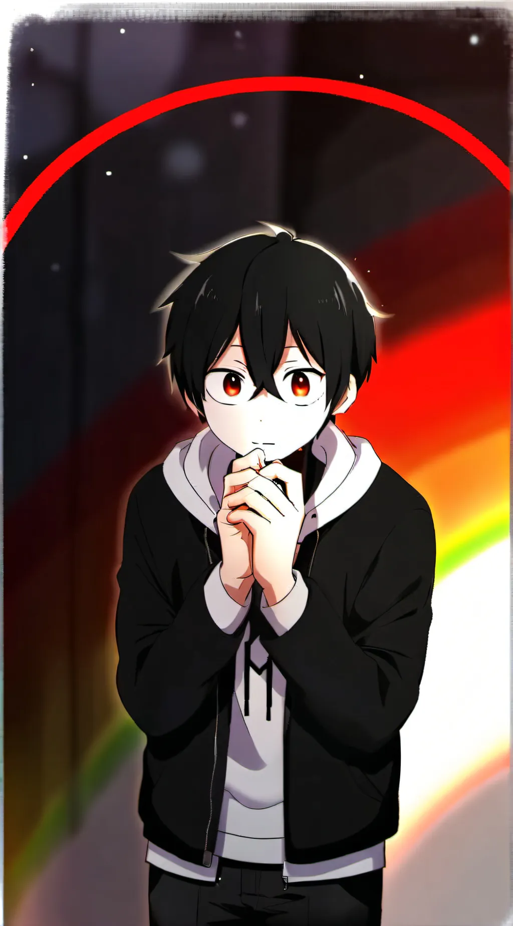 ai character: red background