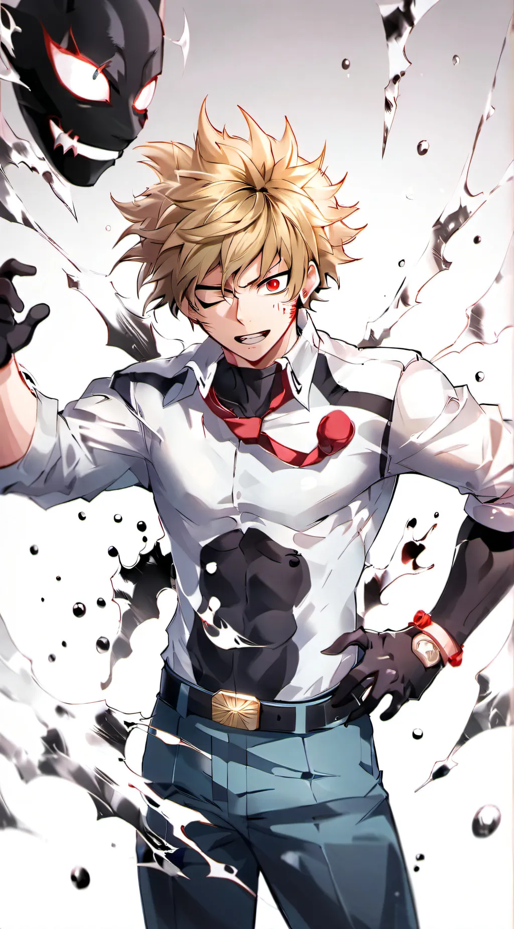 ai character: Katsuki Bakugo  background