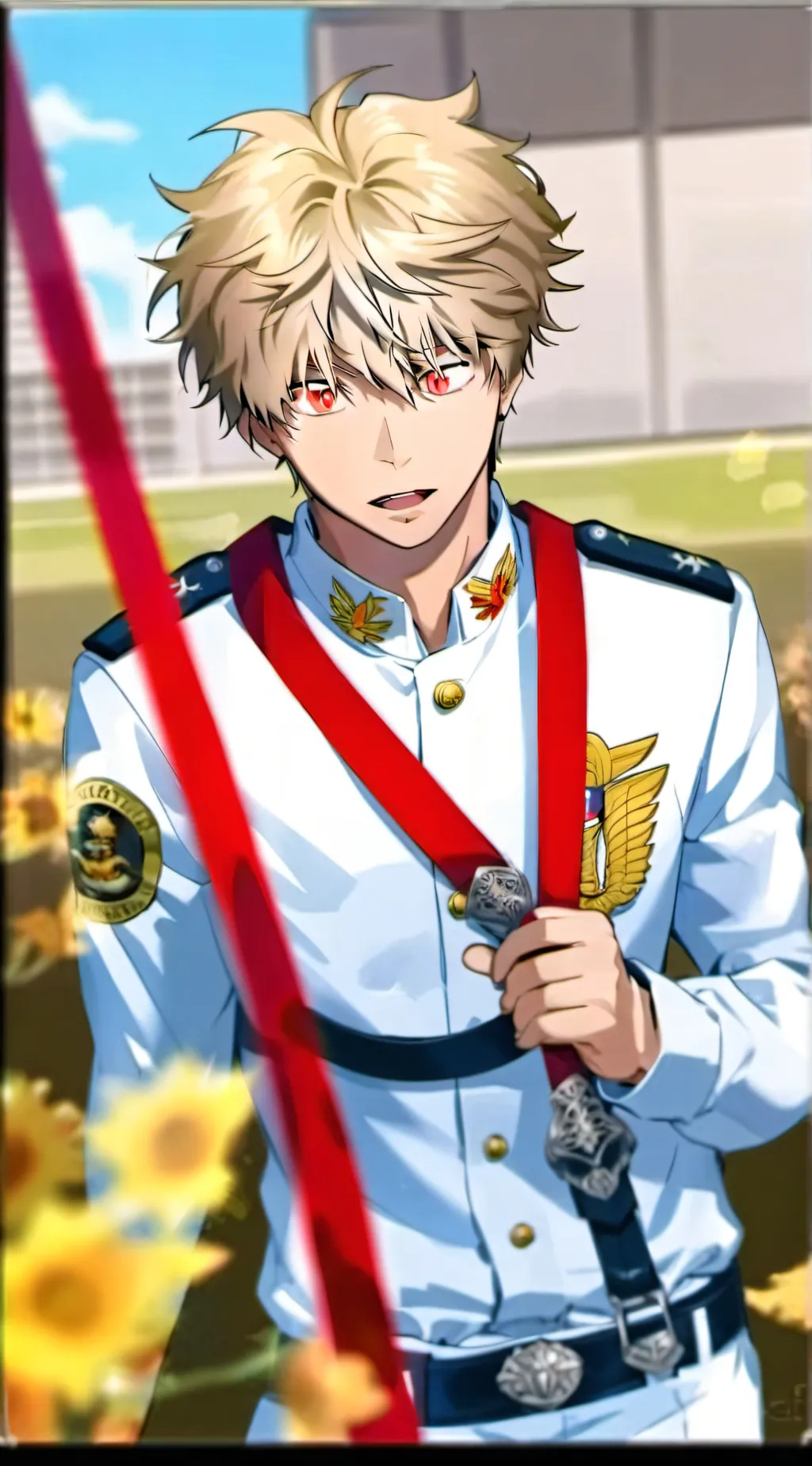 ai character: Katsuki- Millatary background