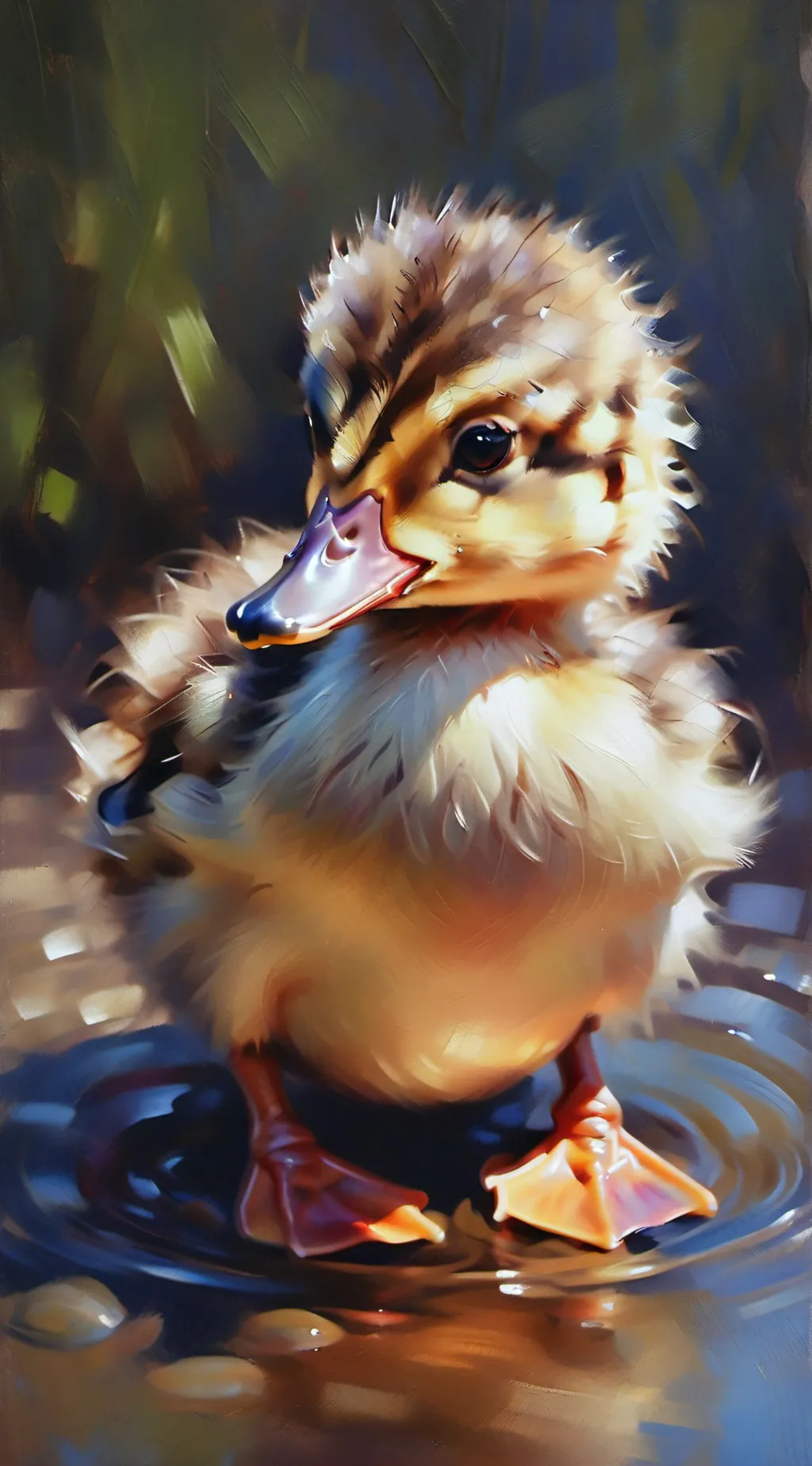 ai character: duckling :3 background