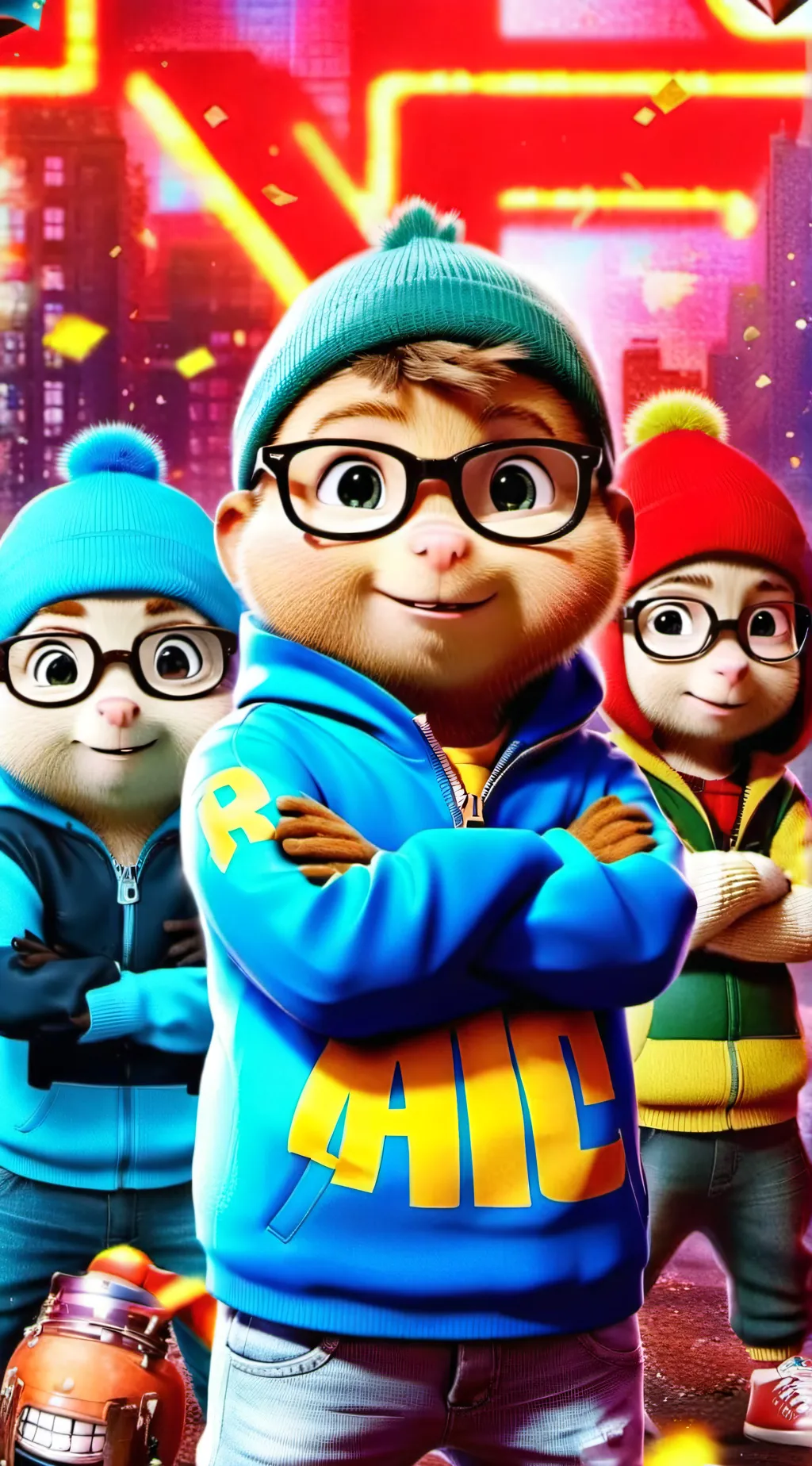 ai character: chipmunk&chipettes background