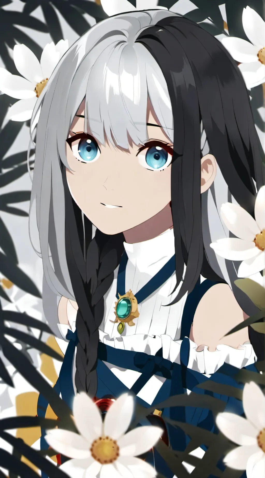 ai character: Silver background