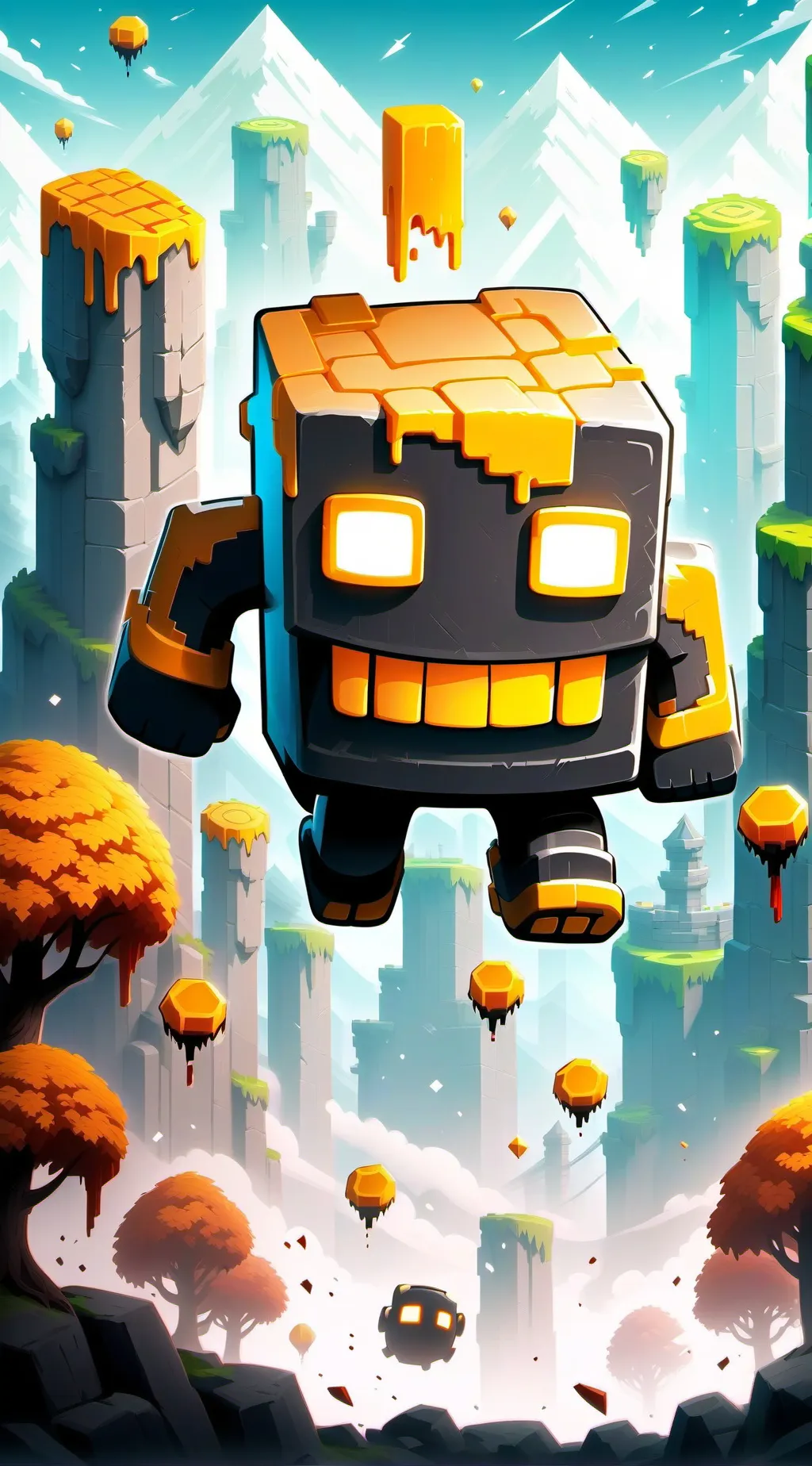 ai character: GEOMETRY DASH!!! background