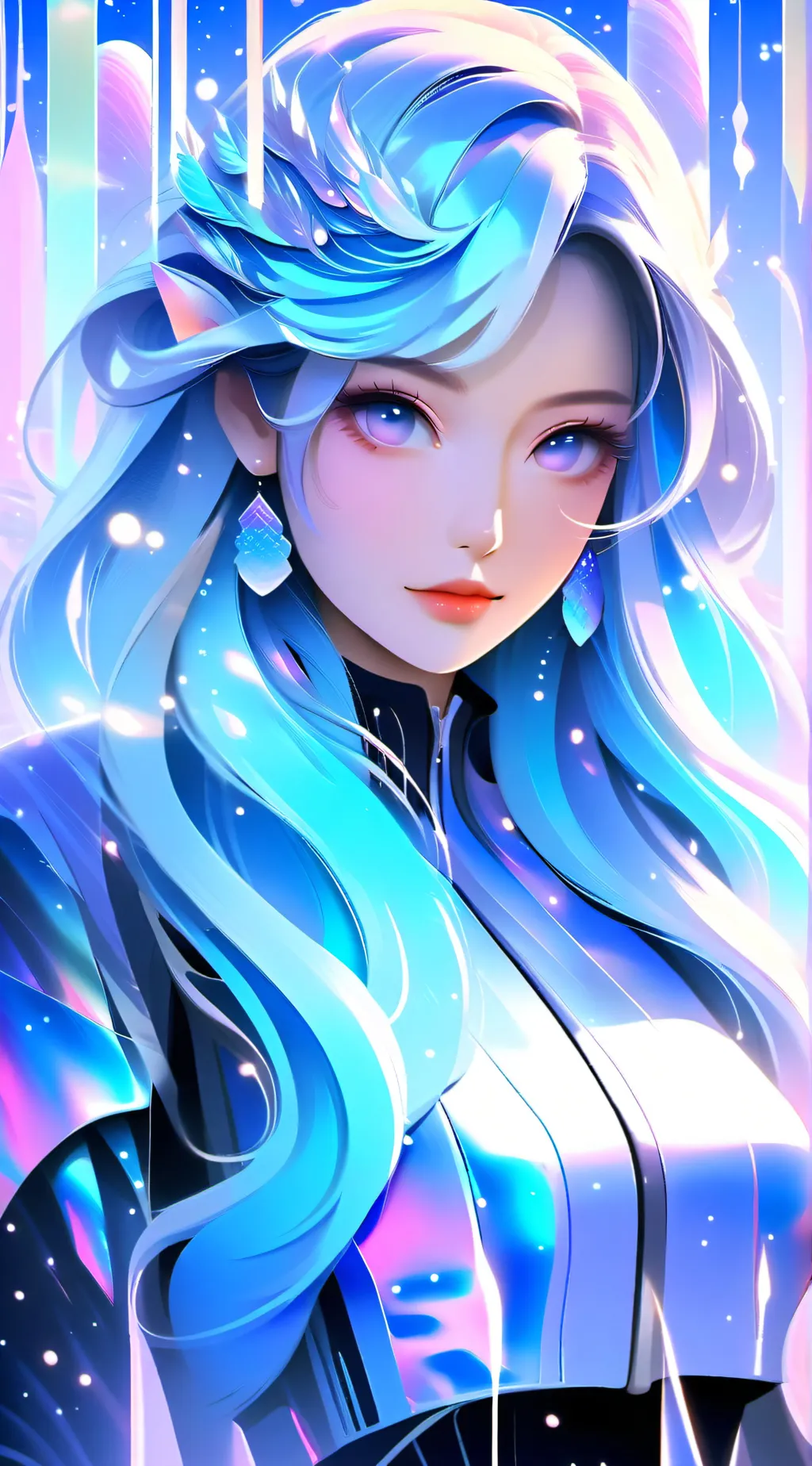 ai character: seirn head  background