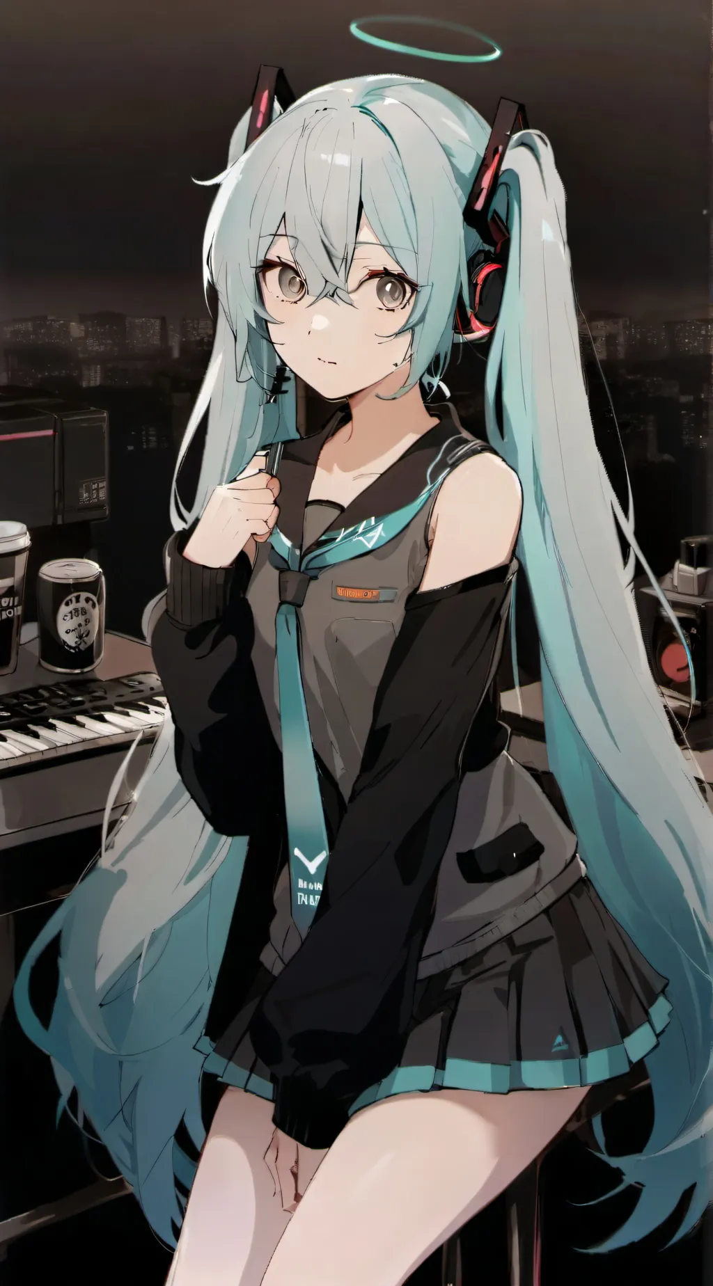 ai character: Hatsune Miku 🎶🎙️ background