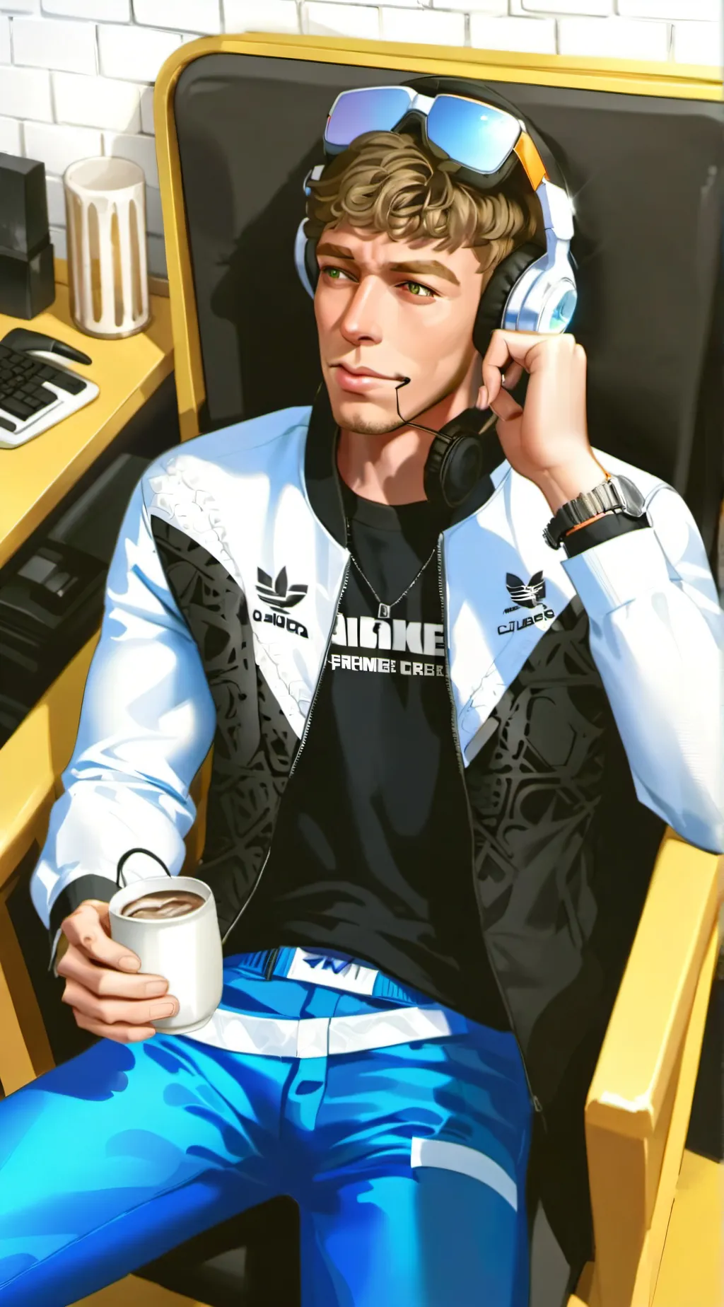 ai character: DJ loves Turbo background