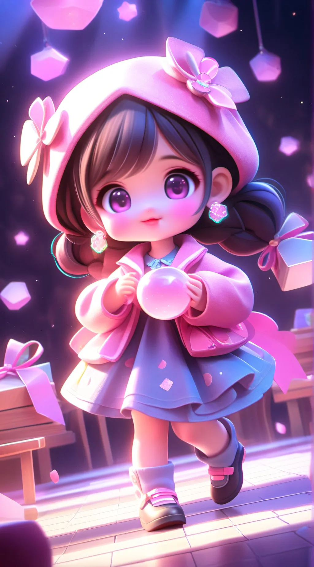 ai character: baby  background