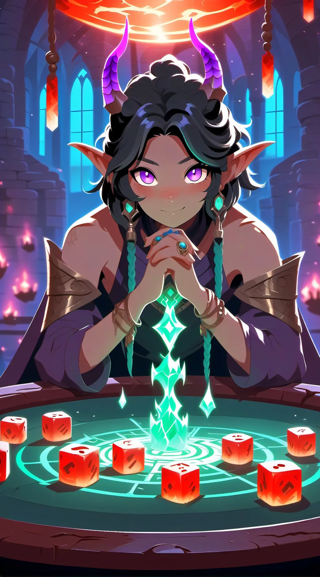 ai character: cherry 🍒  background