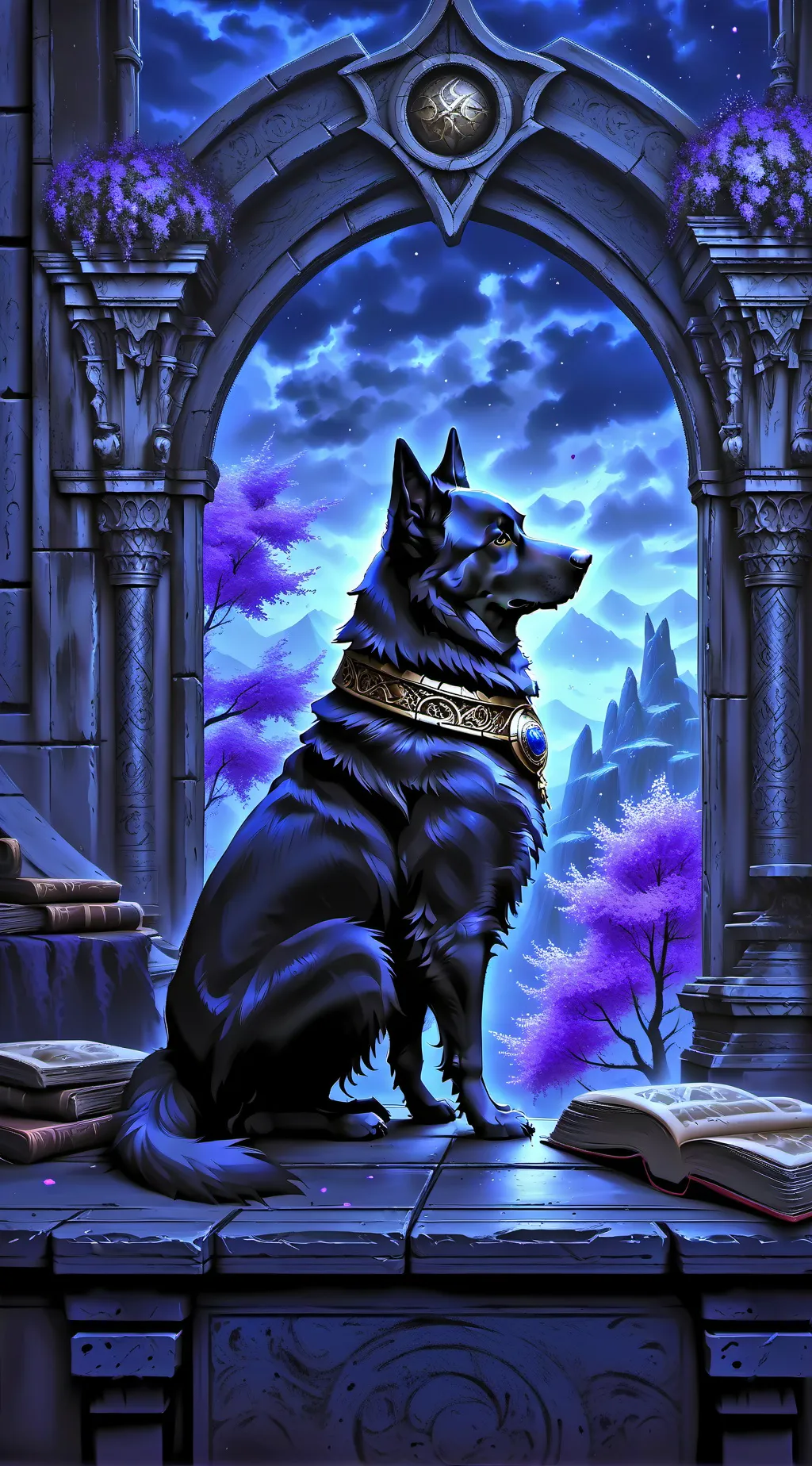 ai character: violet  background