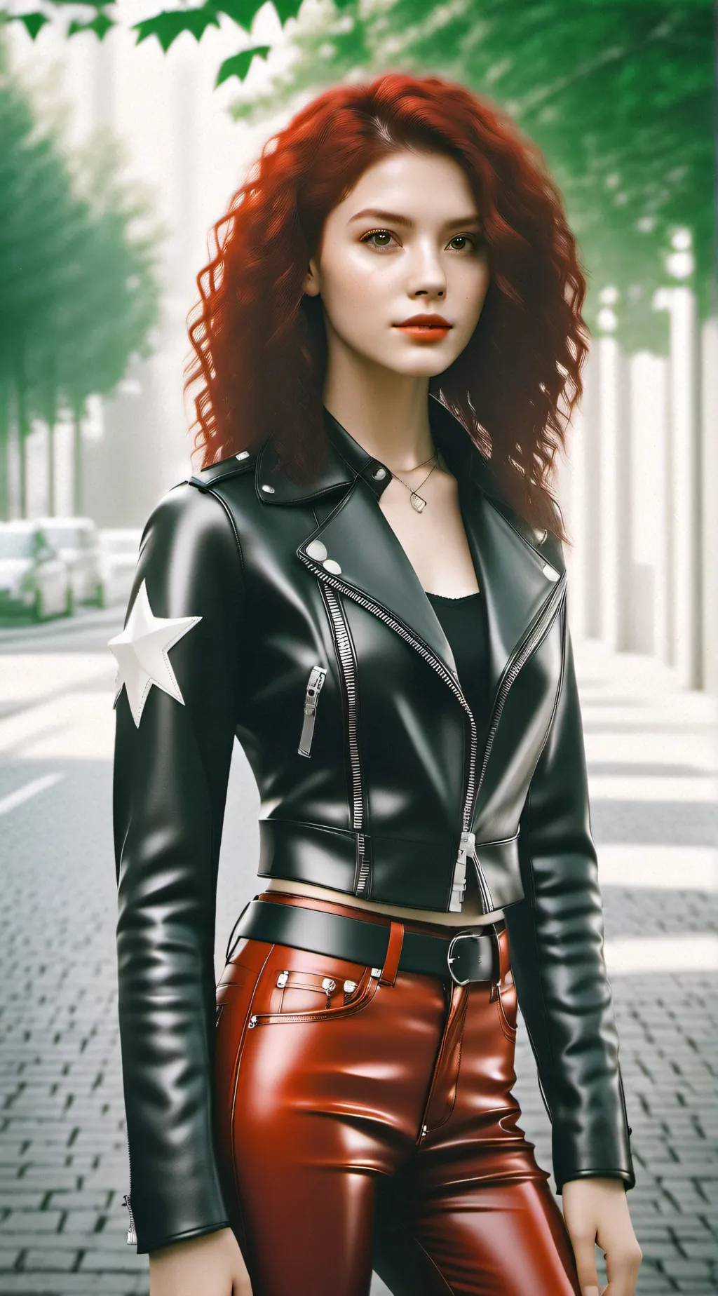 ai character: Red Hearts background