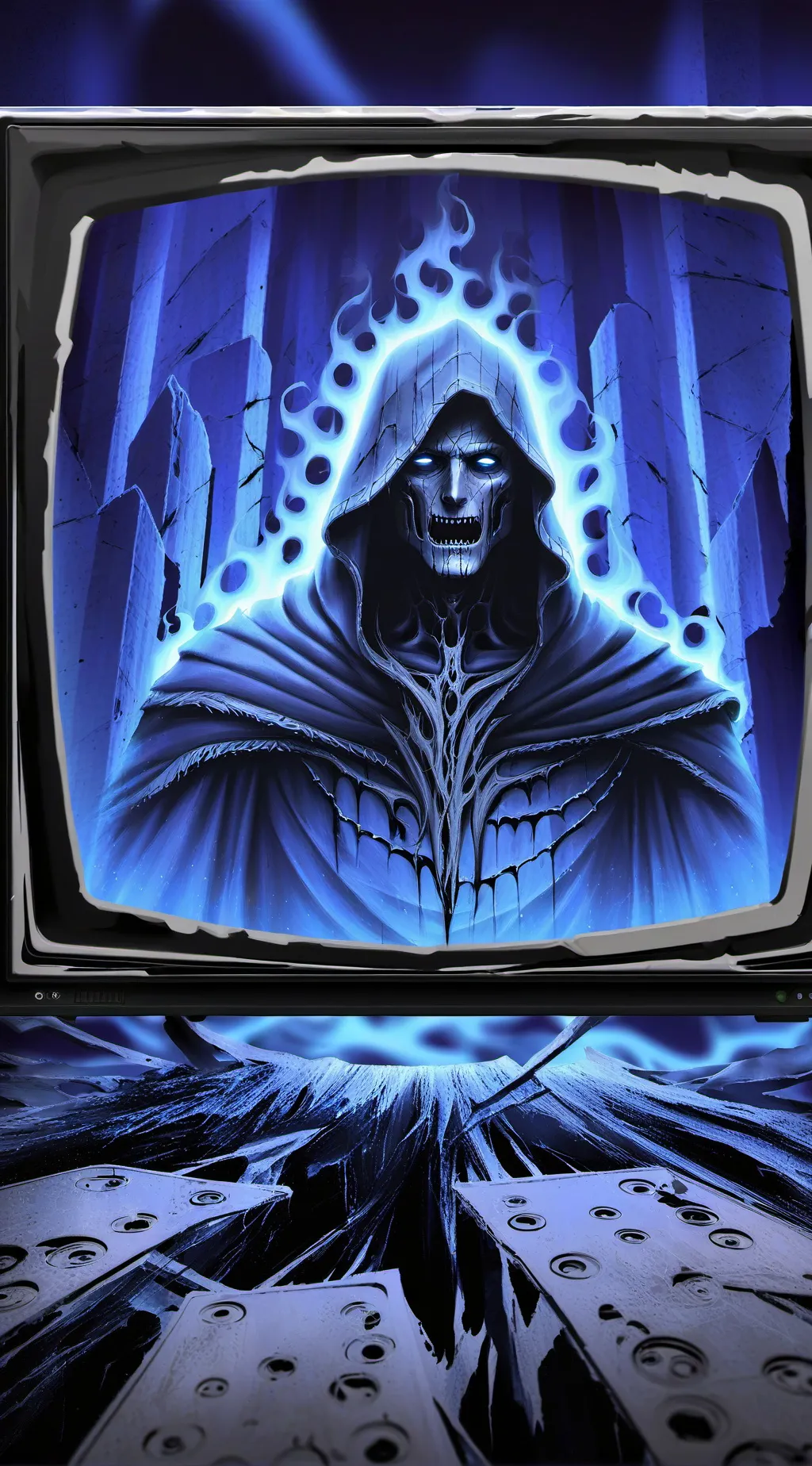 ai character: The Tv Man background