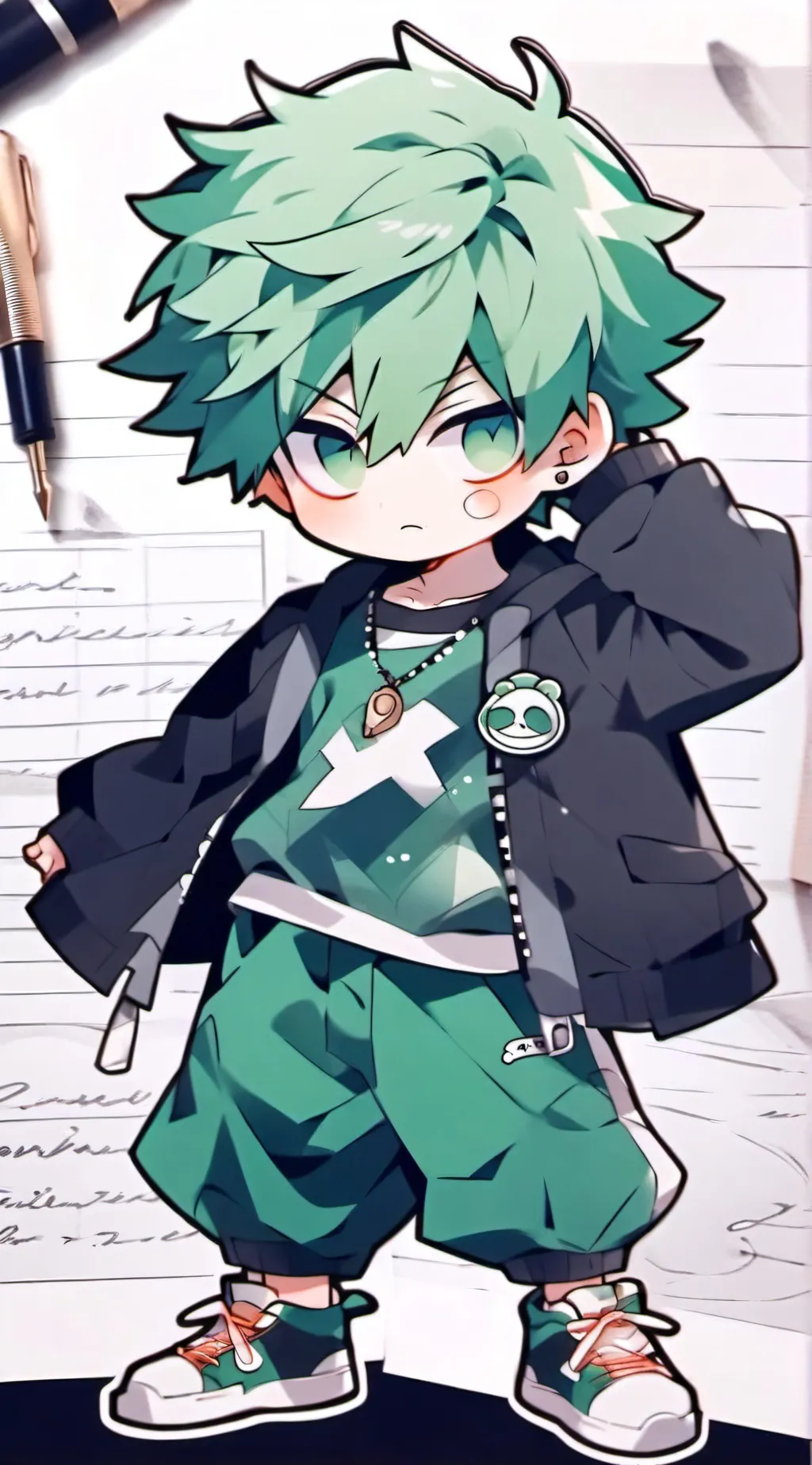 ai character: izuku background