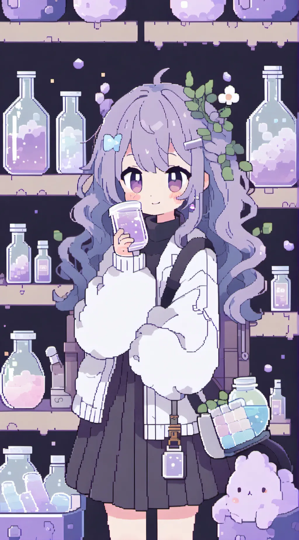 ai character: Potion lab background