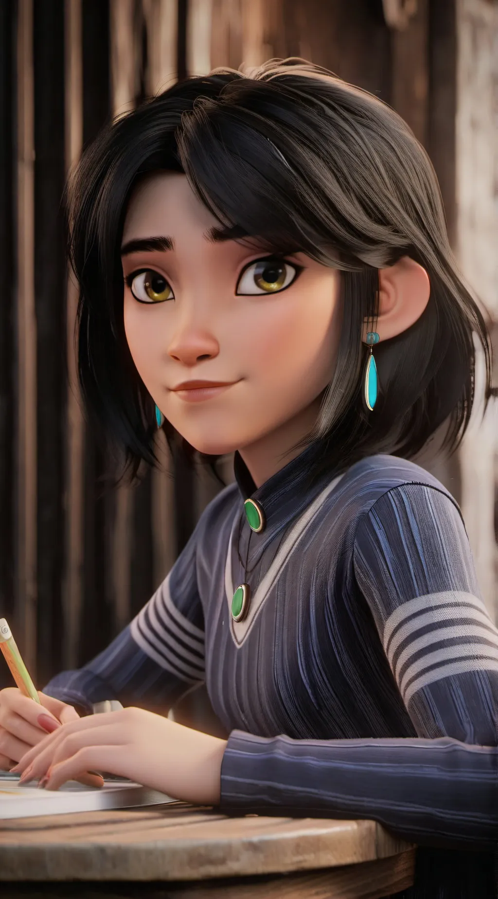 ai character: Nari background