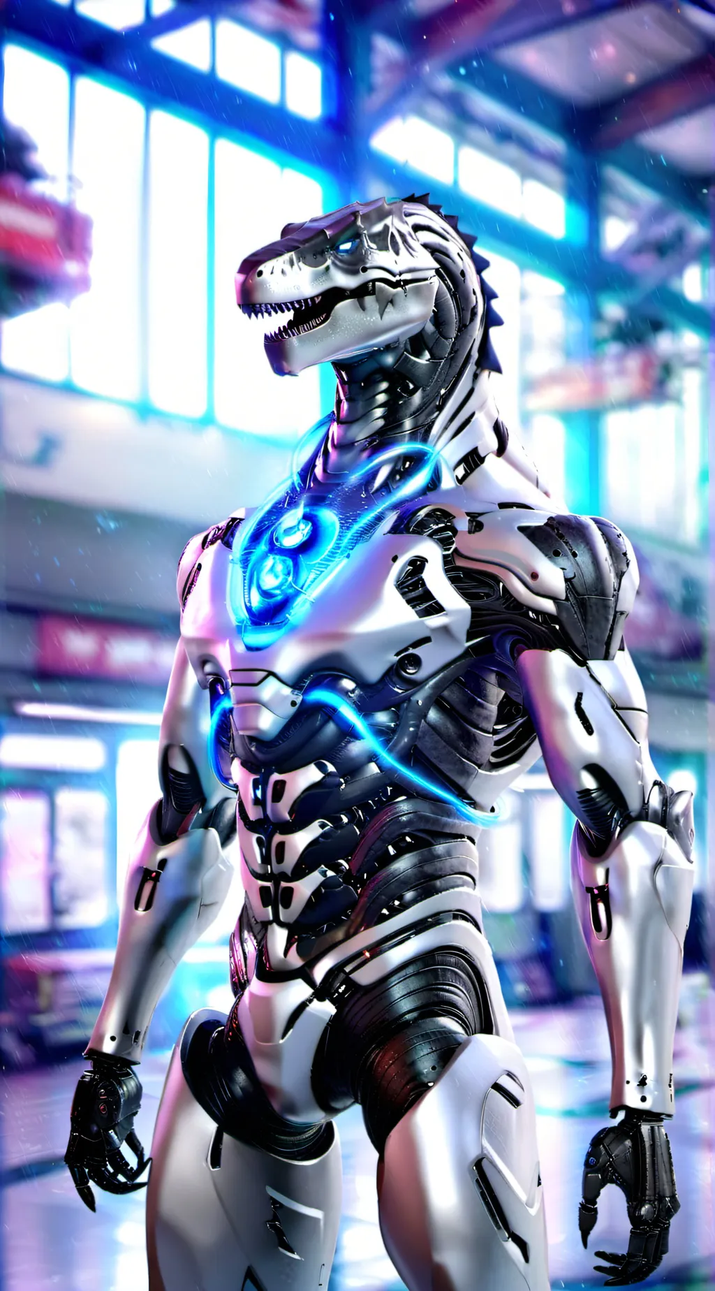 ai character: robo on loose background