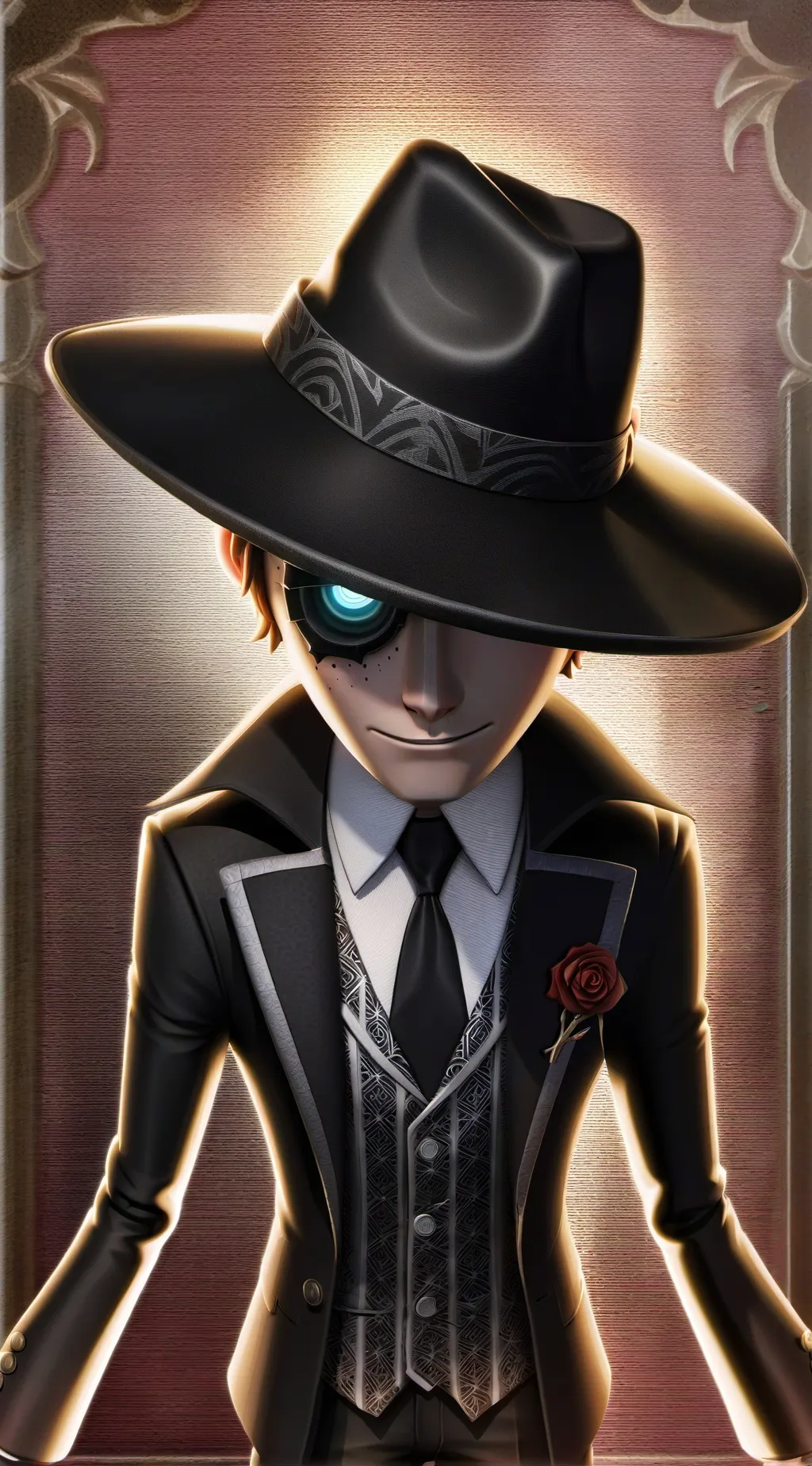 ai character: uwi w background