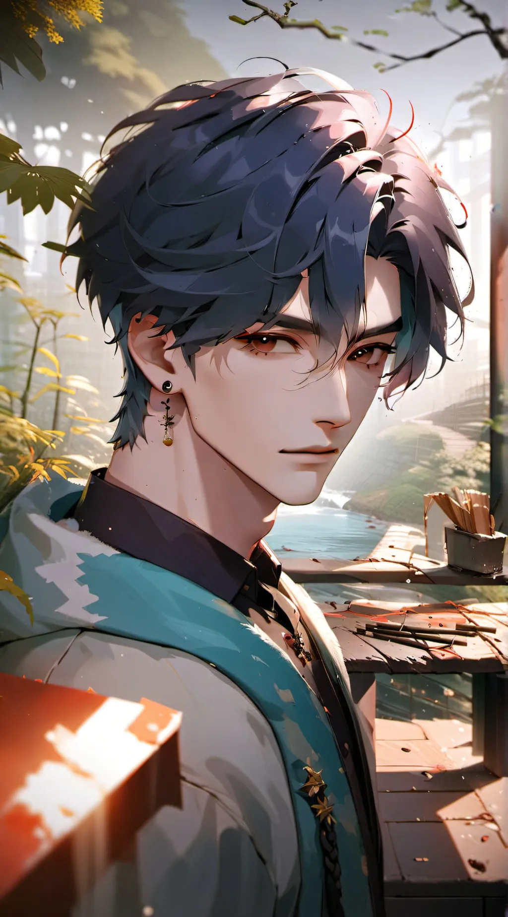 ai character: Lucas  background