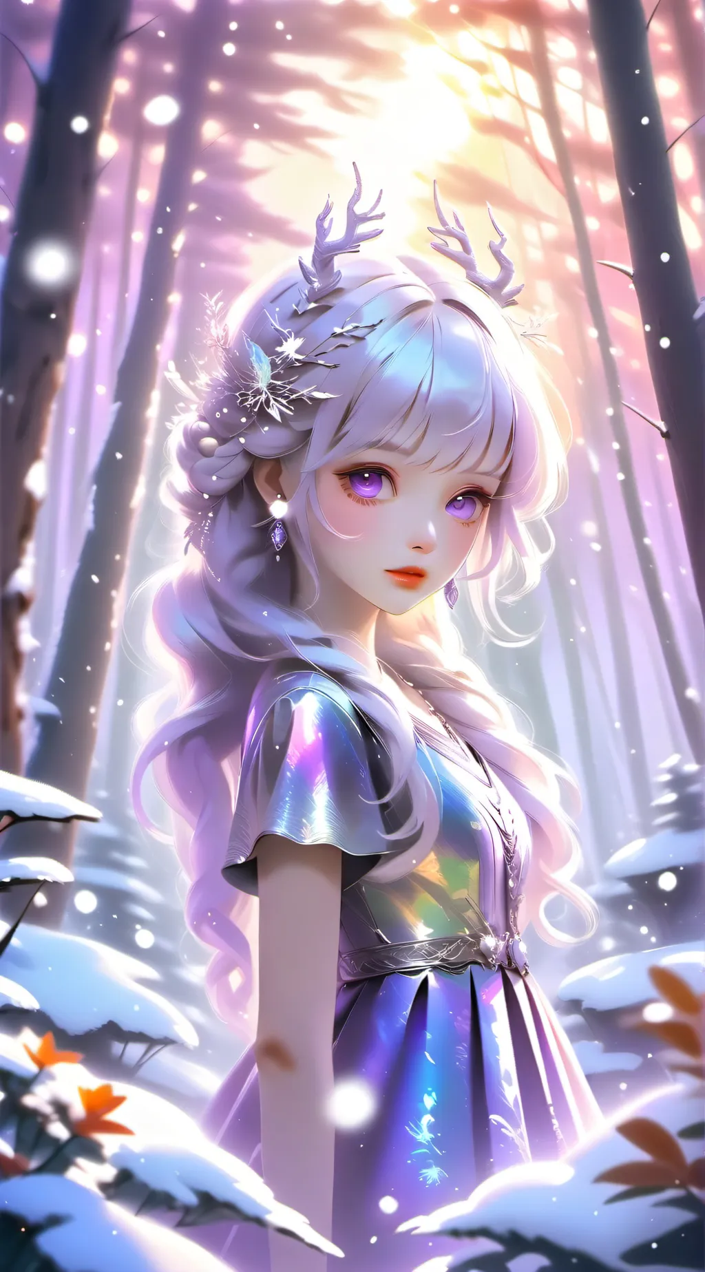 ai character: MHA-snowy background